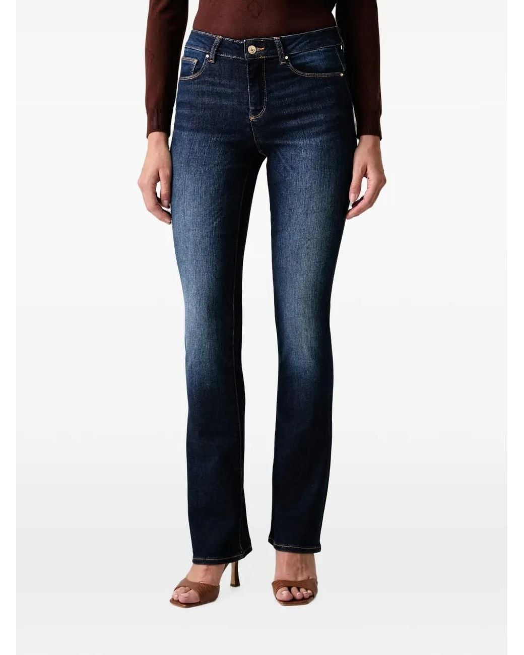 Fracomina Blue Faded Bootcut Jeans