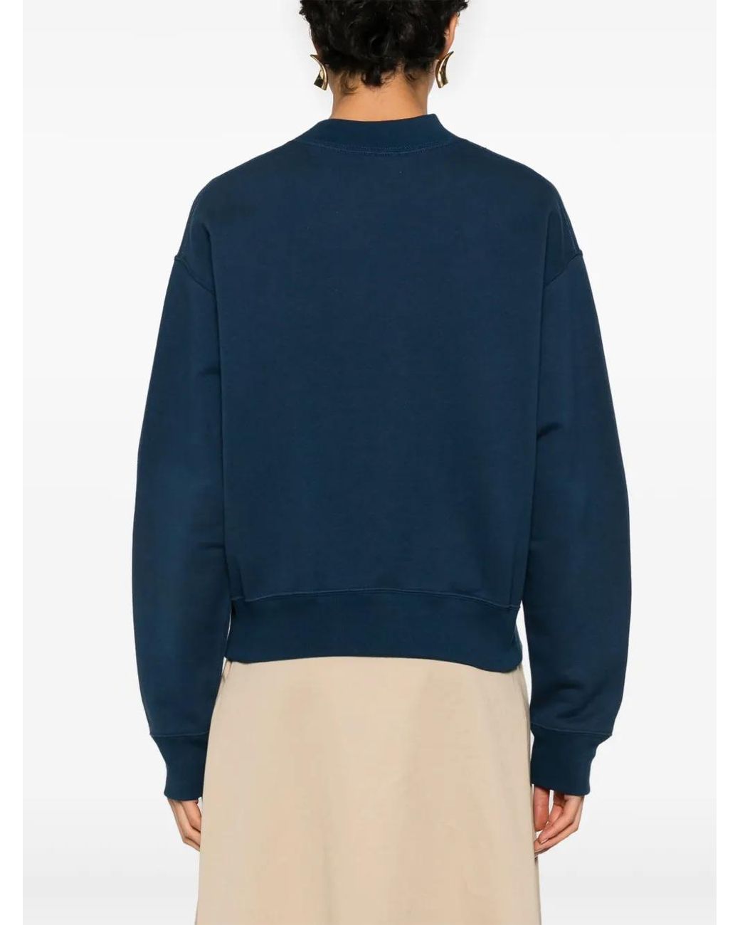 E Logo Cotton Sweatshirt Chloé en coloris Blue