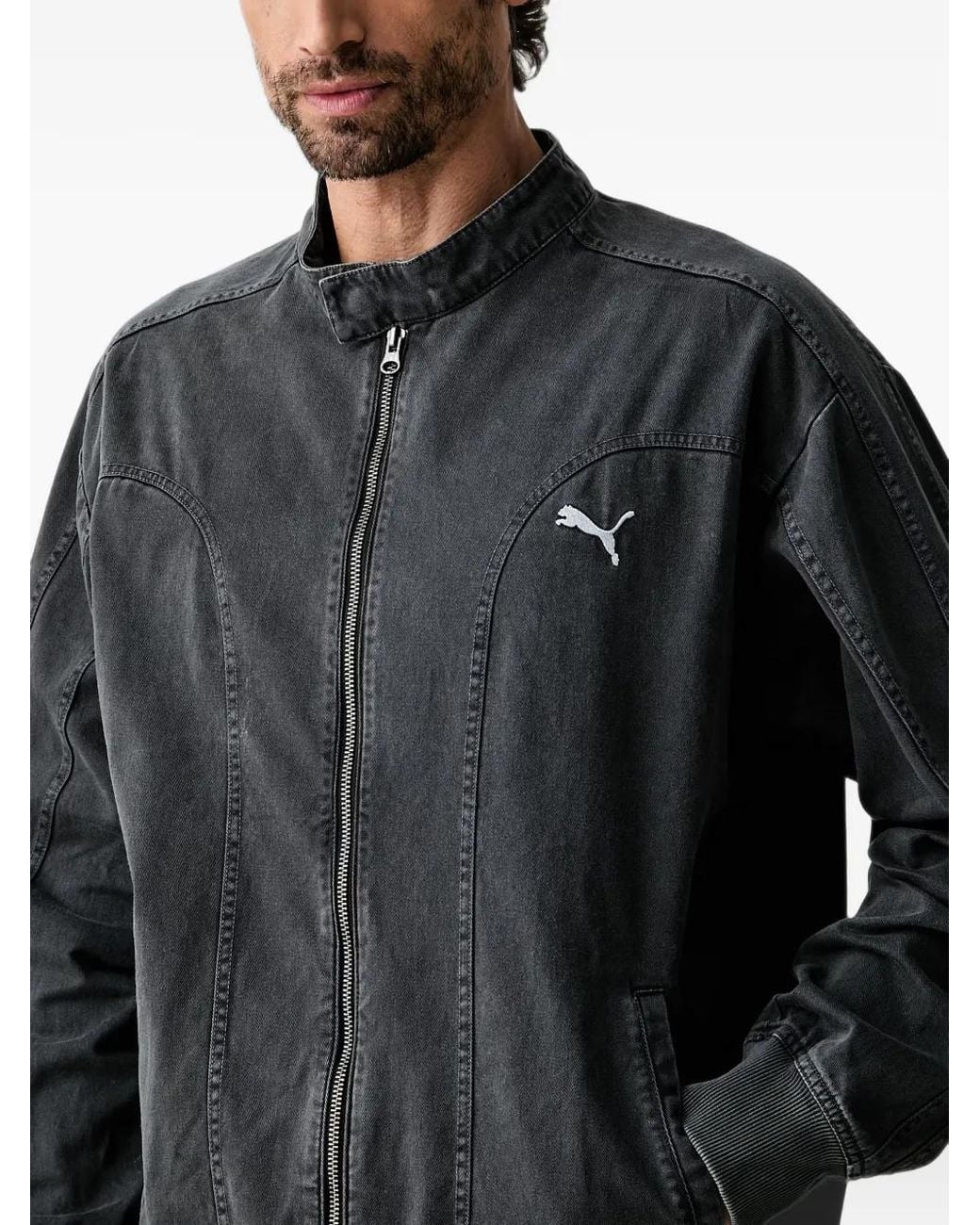 PUMA Black Futura Archive Relaxedwashed Twill T7 Track Jacket