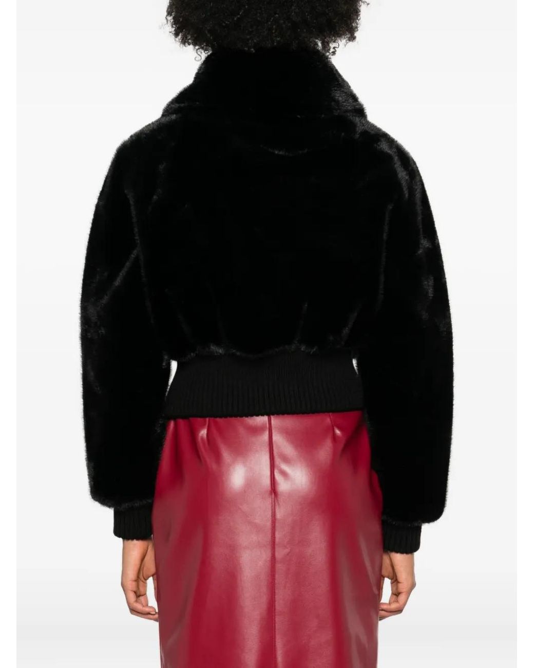 Pinko Black Ribbed Hem Zip Jacket