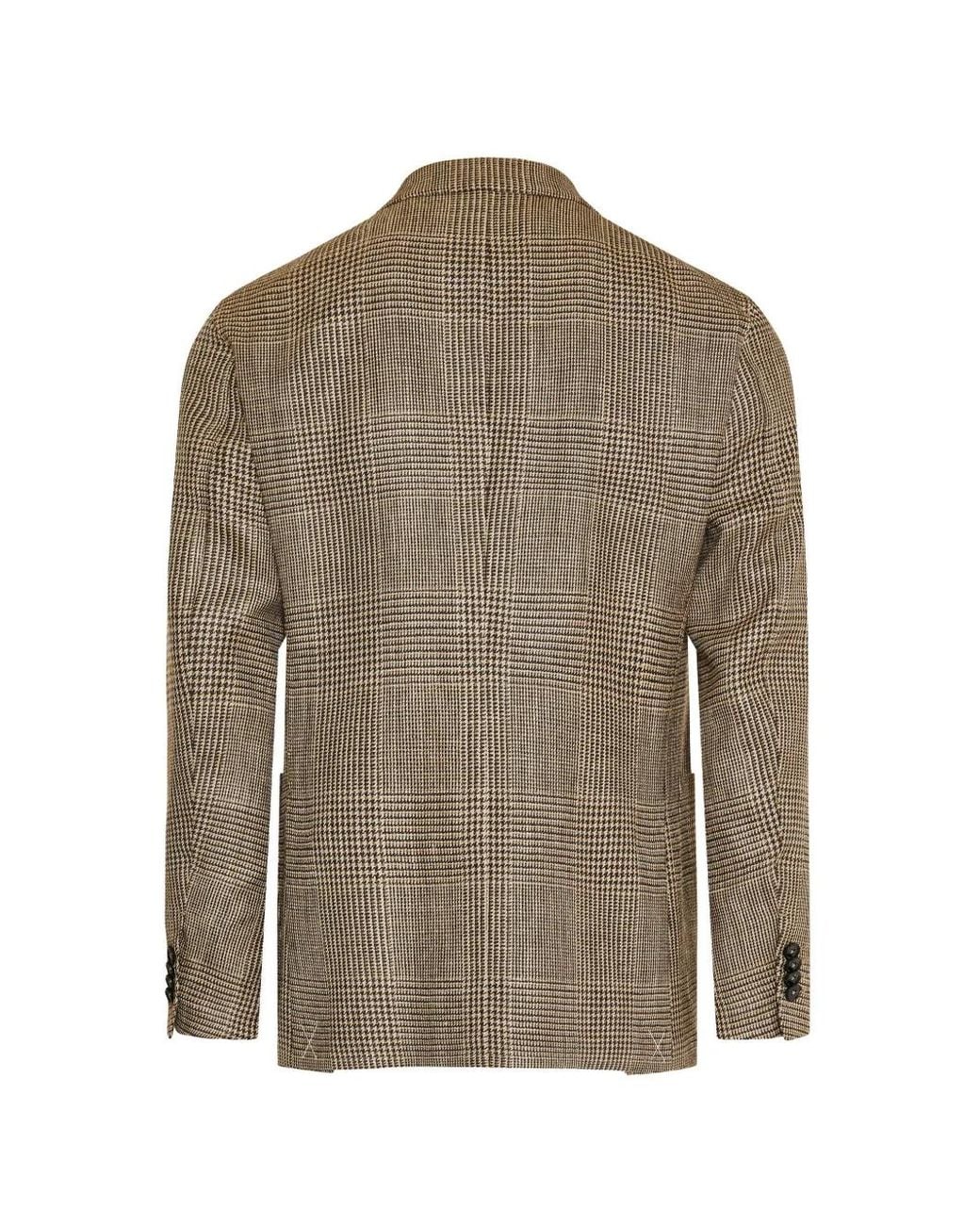 Zegna Brown Check Jacket for men