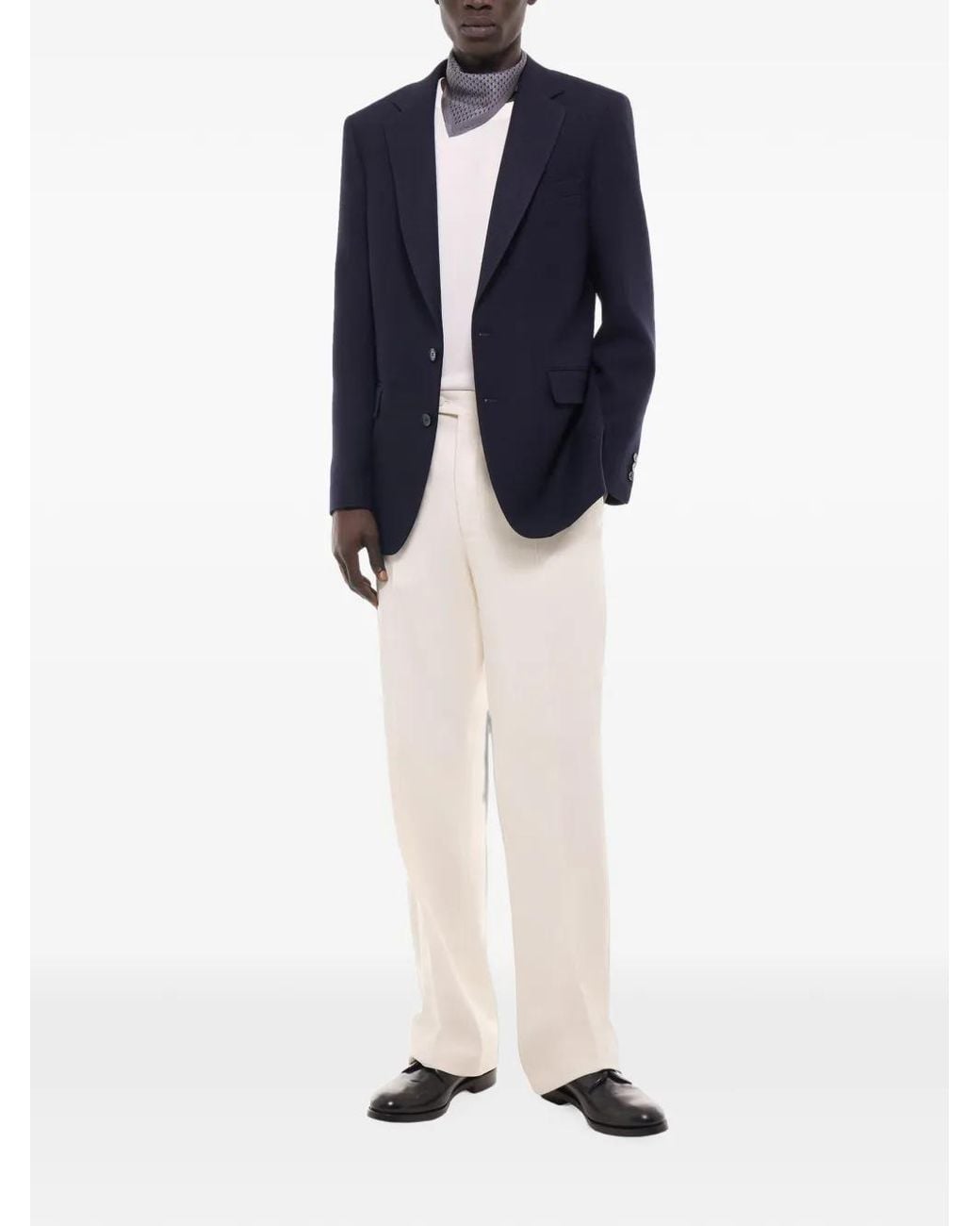 Fursac Blue Virgin-Wool Blazer for men