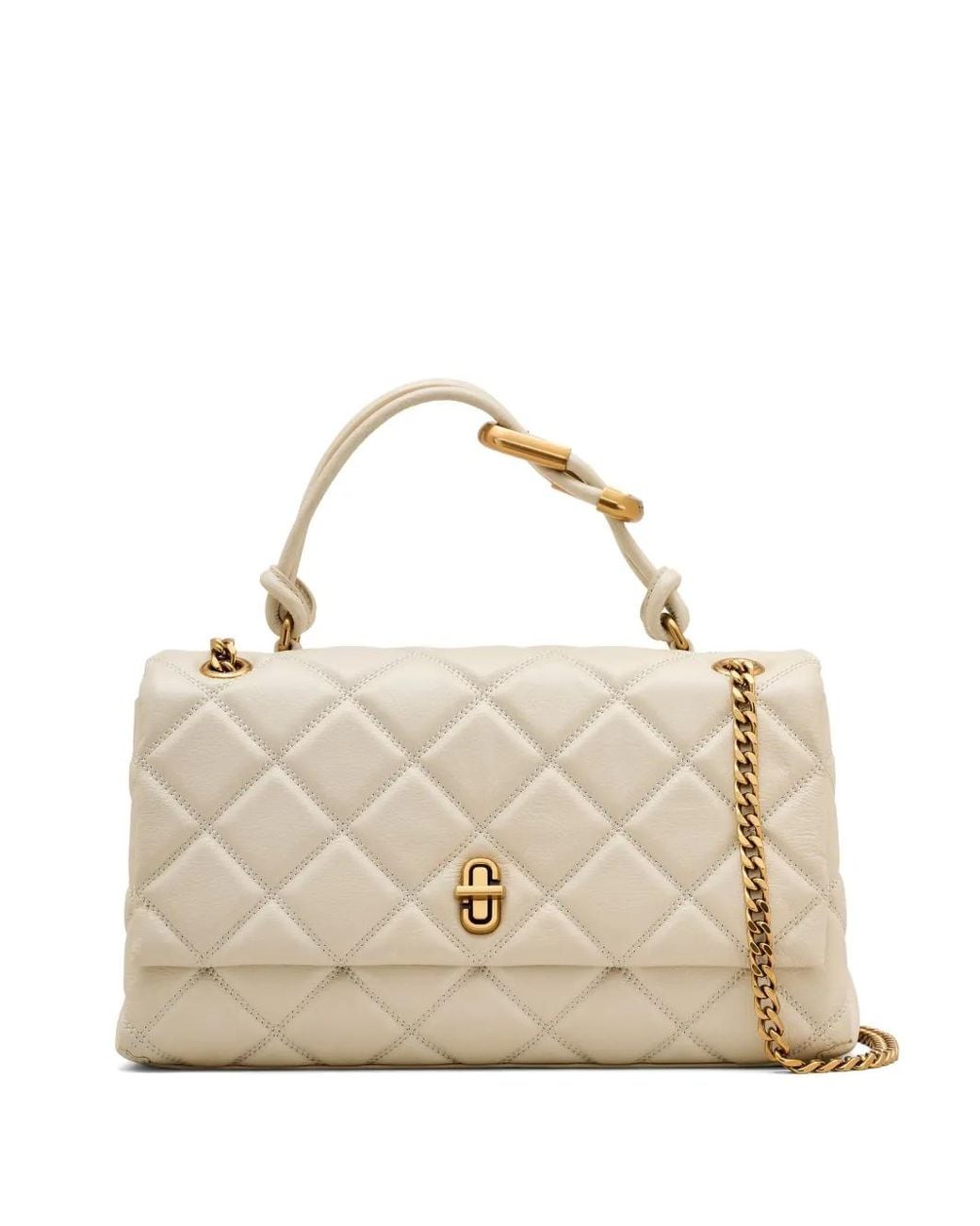 Marc Jacobs Natural The Quilted Dual Convertible Shoulder Bag
