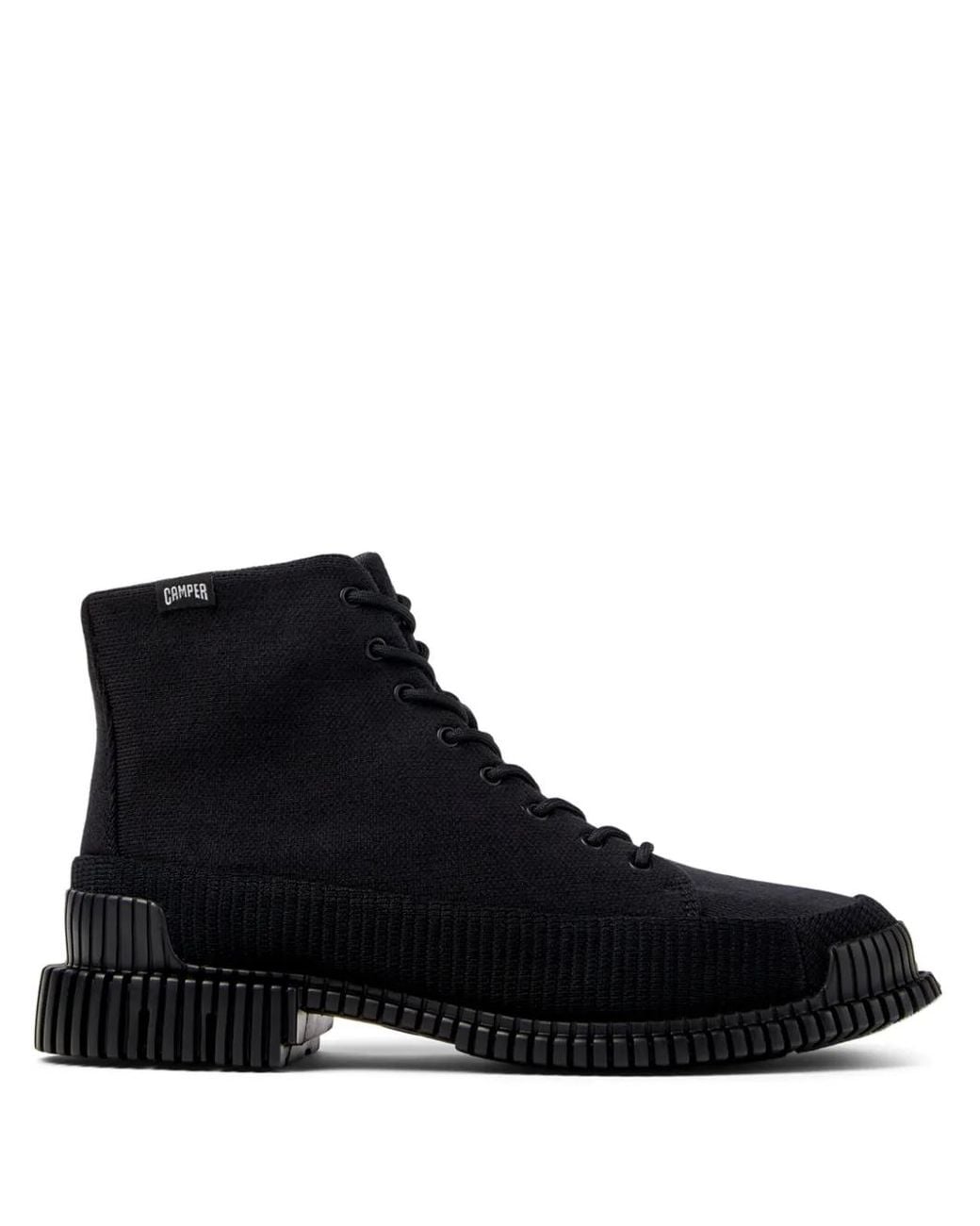 Camper Black Recycled Pix Lace-Up Boots