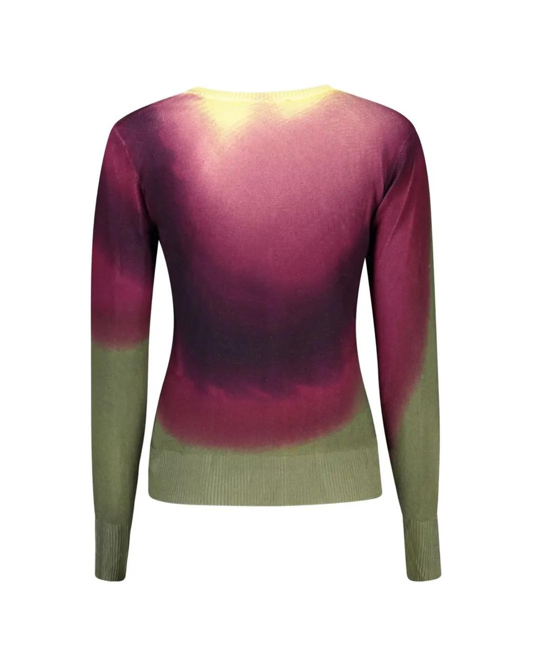 Desigual Purple Gradient-Effect Fine-Knit Sweater