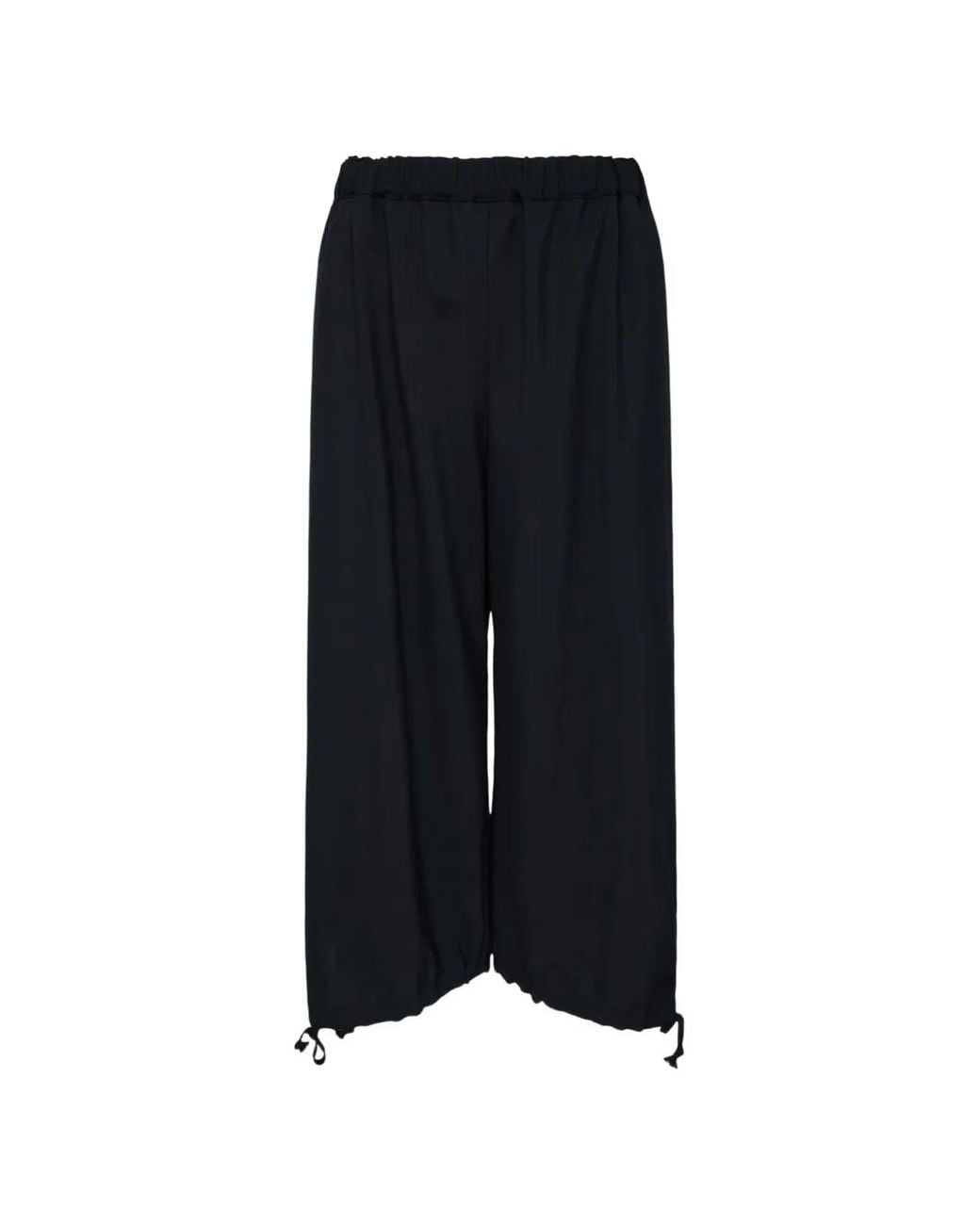 Comme des Garçons Black Drawstring-Hem Trousers