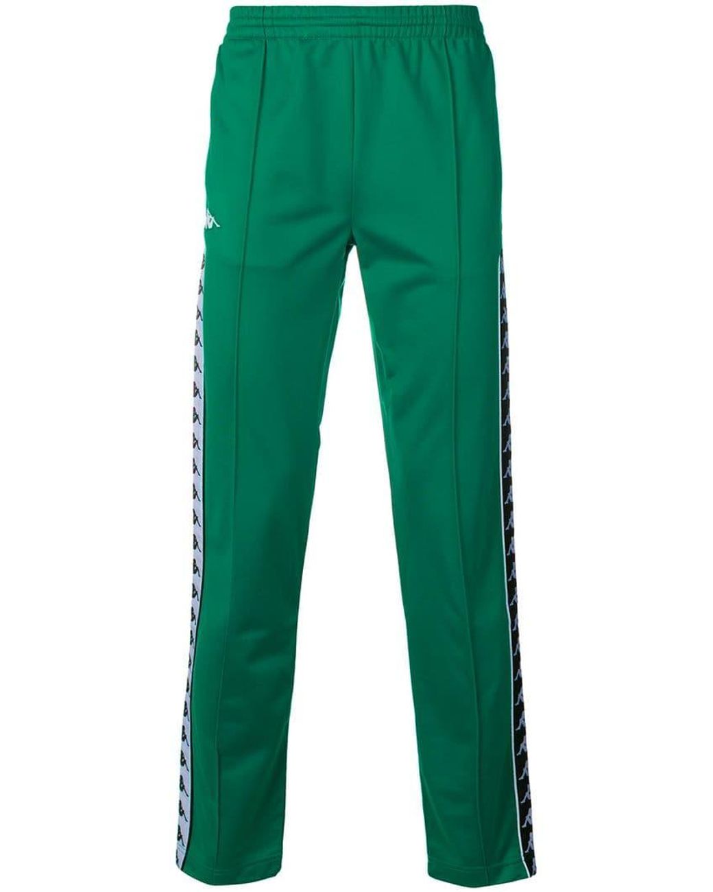 Kappa Logo Tape Detail Track Pants in Green for Men | Lyst