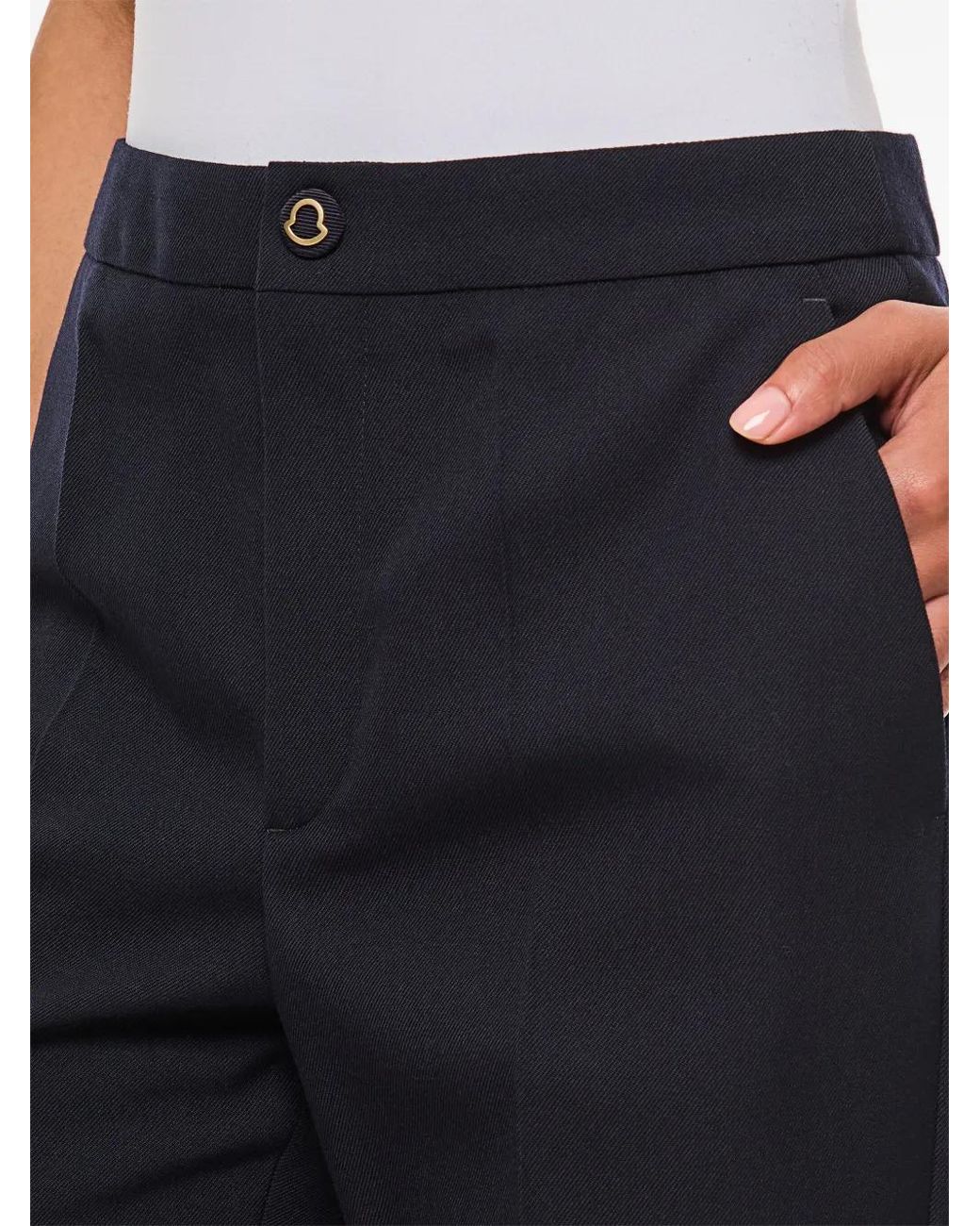 Moncler Black Pressed-Crease Trousers