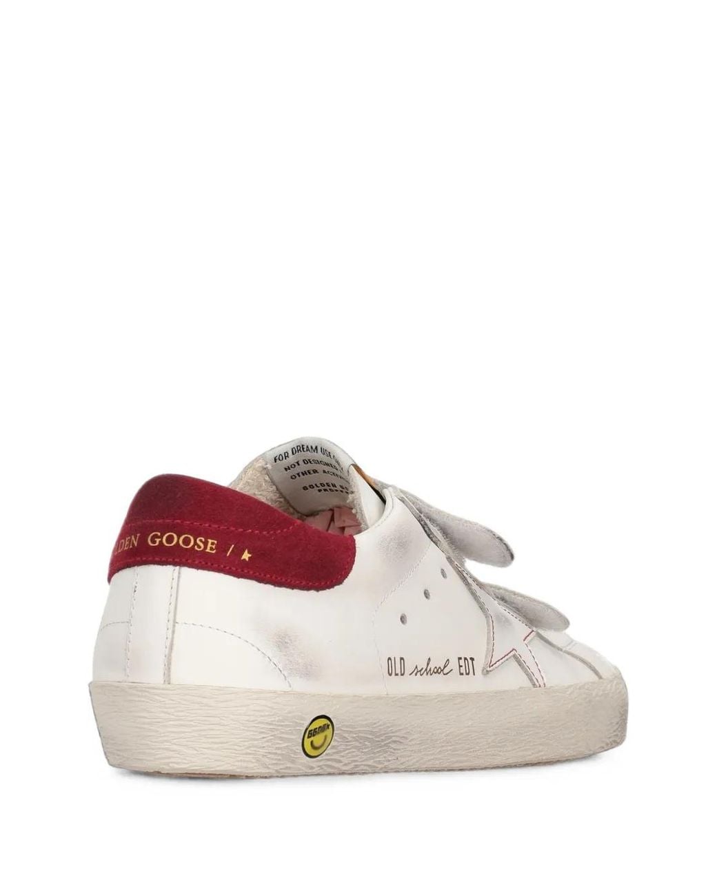 Golden Goose Deluxe Brand White Old School Star-Patch Leather Sneakers