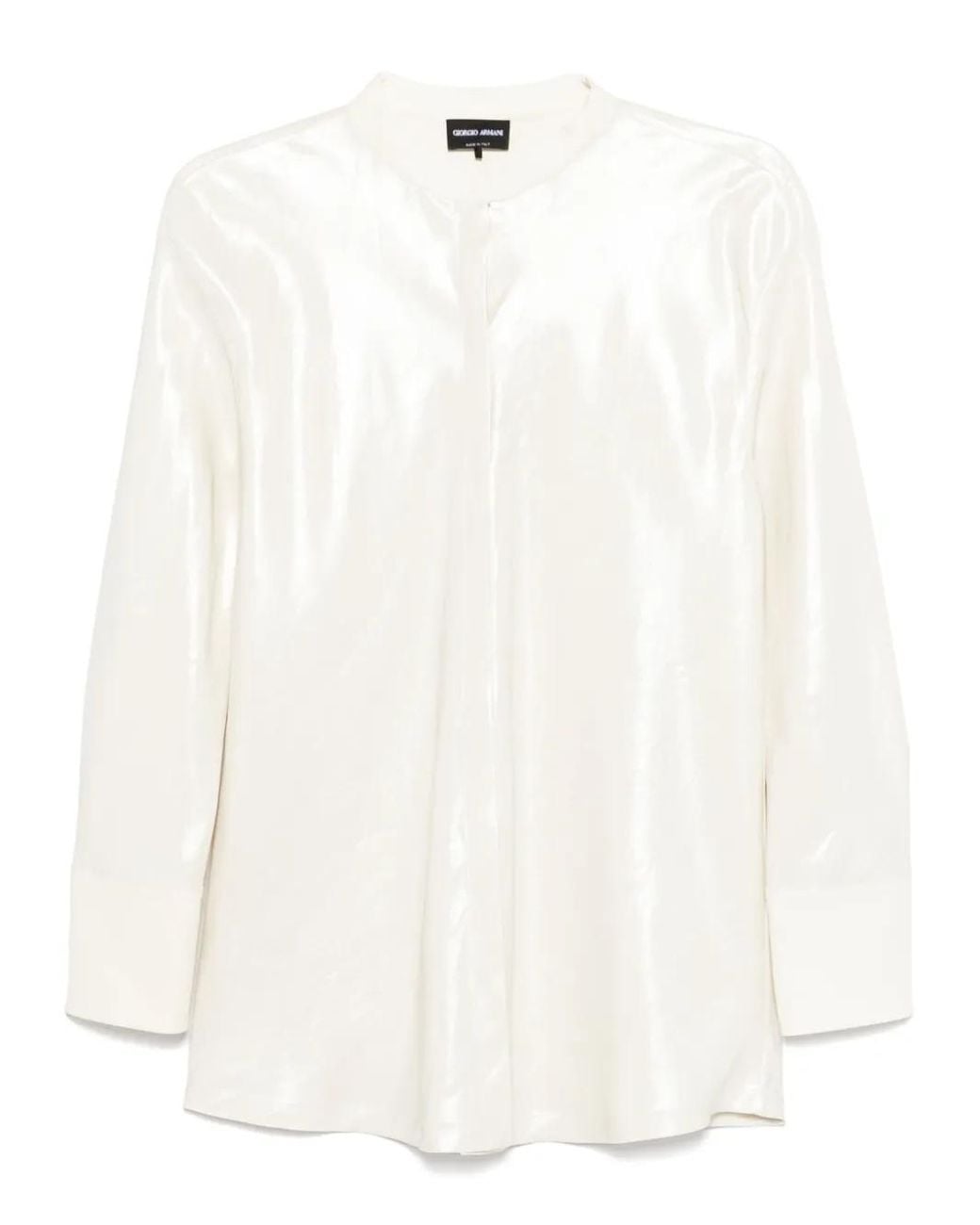 Giorgio Armani White Metallic-Effect Shirt
