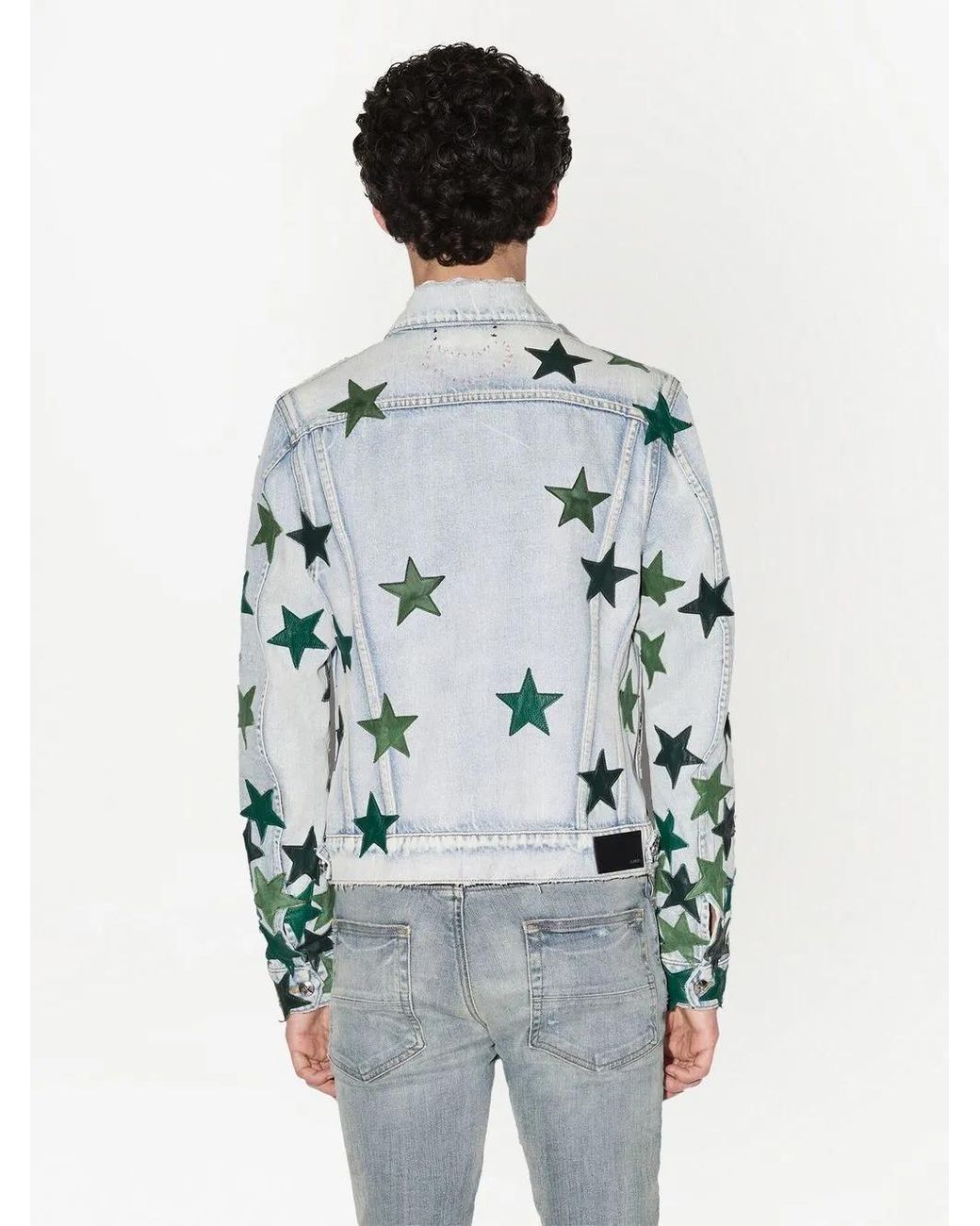 Amiri Blue Chemist Trucker Jacket Light Denim Jackets for men