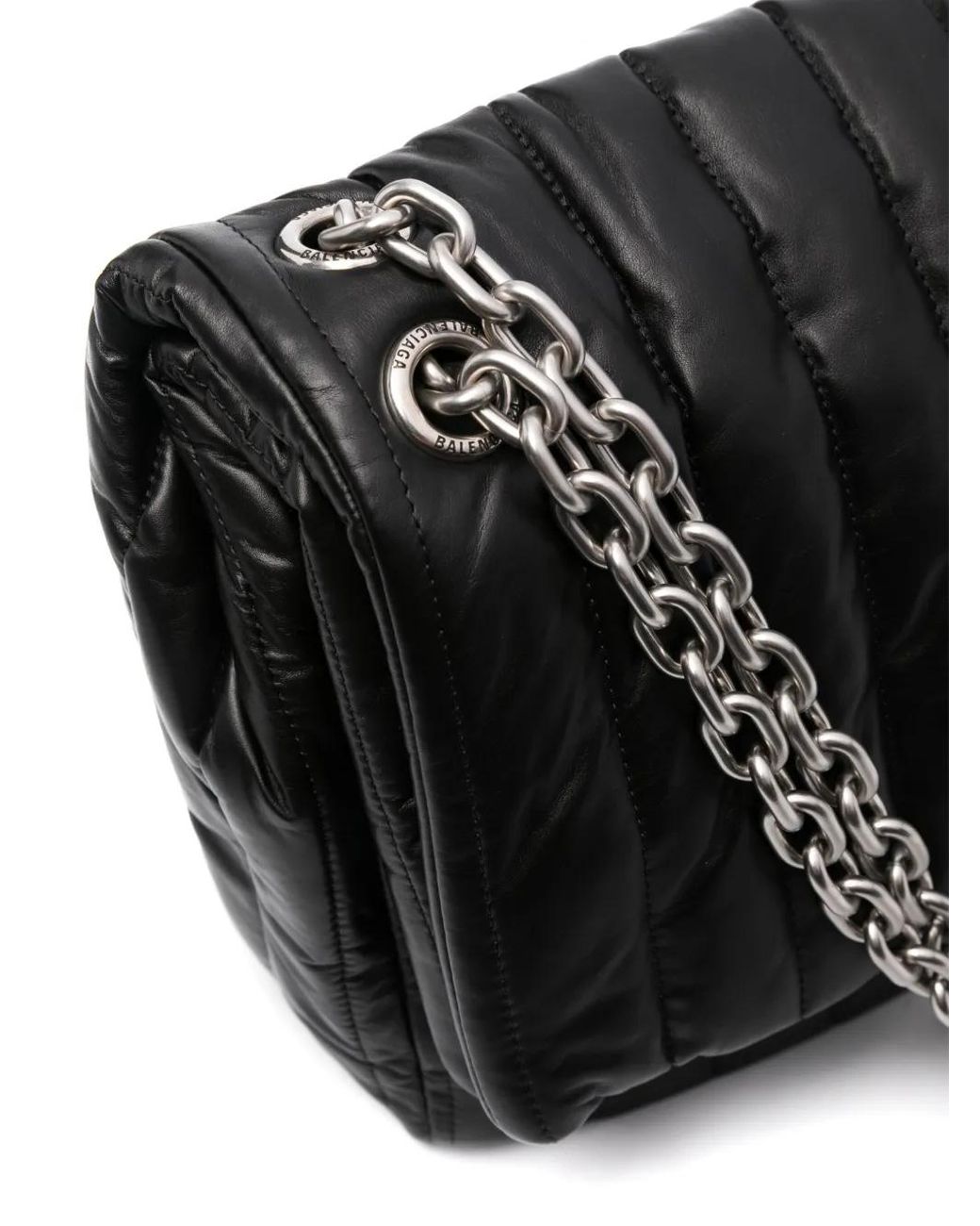 Balenciaga Black Monaco Medium Leather Shoulder Bag - Women's - Calfskin/cotton