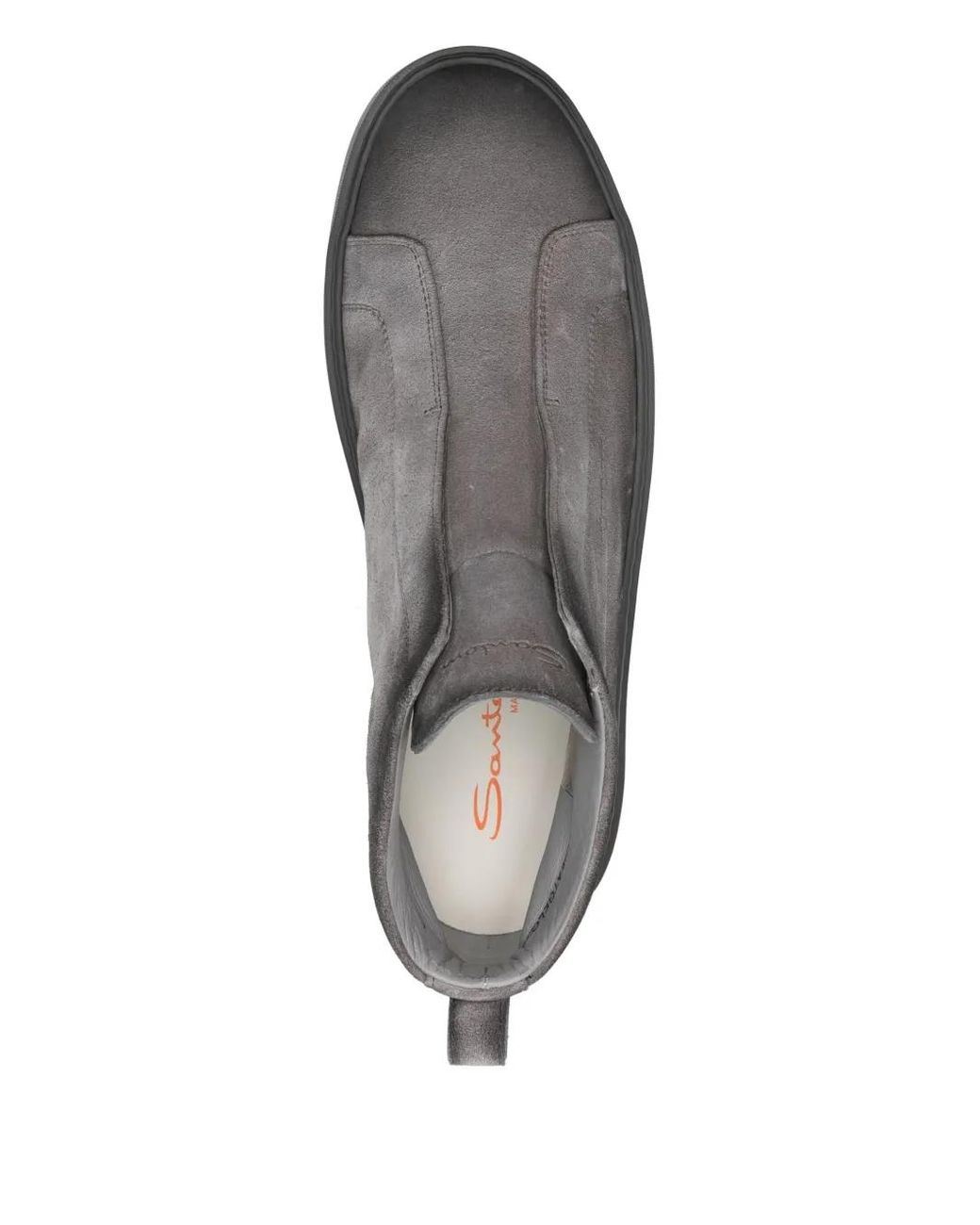 Santoni Sneakers Aus Wildleder Mit Elastischen Einsätzen in Brown für Herren