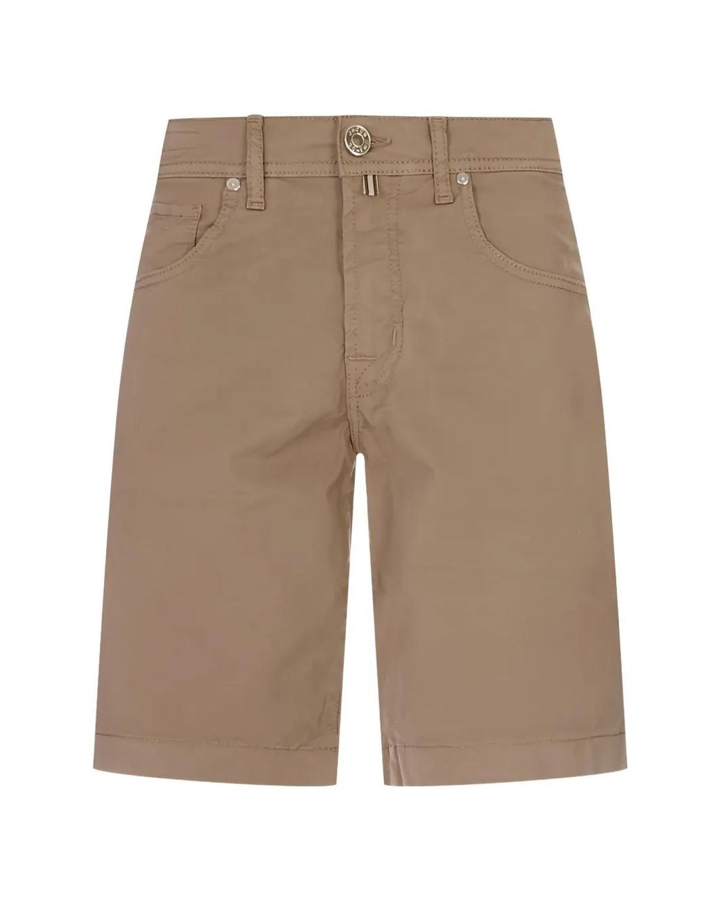 Jacob Cohen Natural Logo-Patch Shorts for men