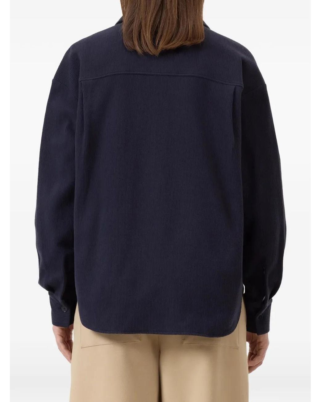Closed Blue Ribbed Pocket Shirt