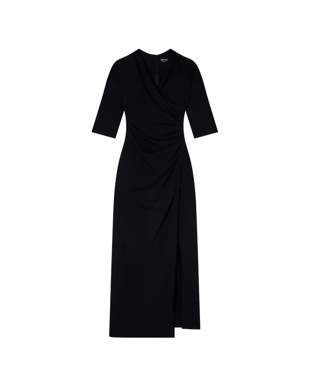Giorgio Armani Black Milano-Stitch Midi Dress