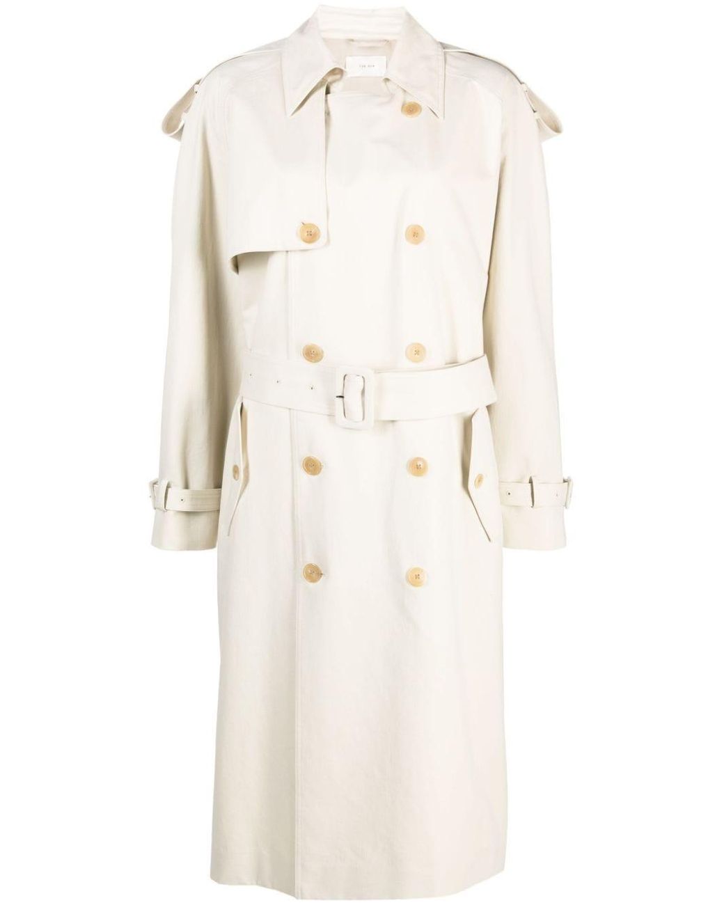 The Row June Gabardine Trench Coat in Natural