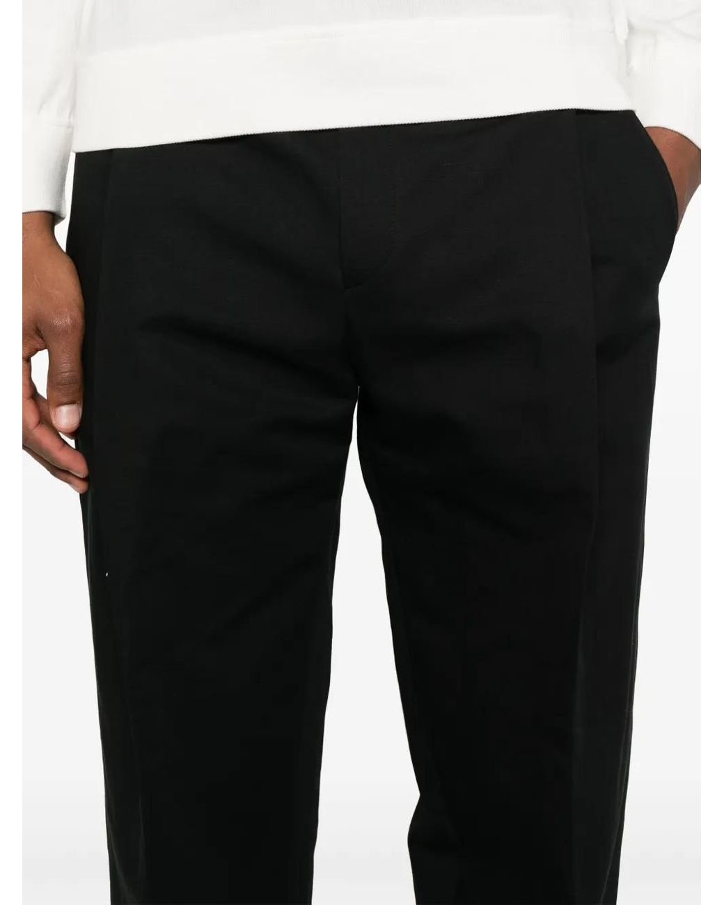 Briglia 1949 Black Cotton Trousers for men