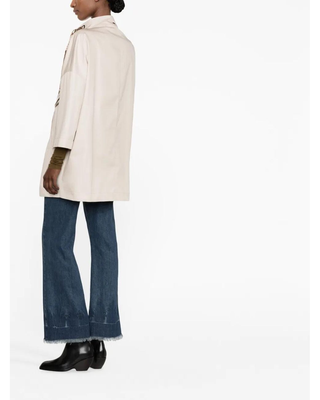Herno Natural Scarf-Embellished Parka Coat