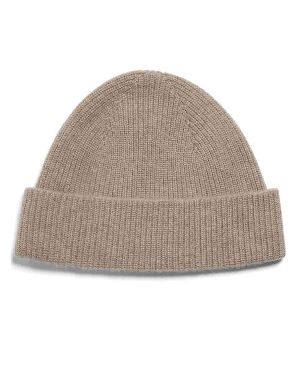 Zegna Natural Logo Beanie Hat for men