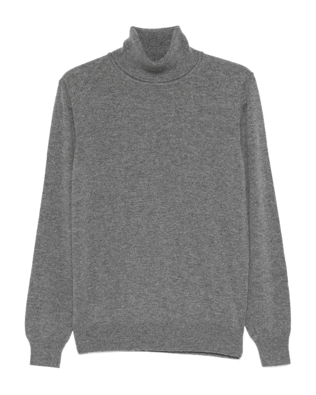 Kangra Gray Roll-Neck Long-Sleeve Sweater for men