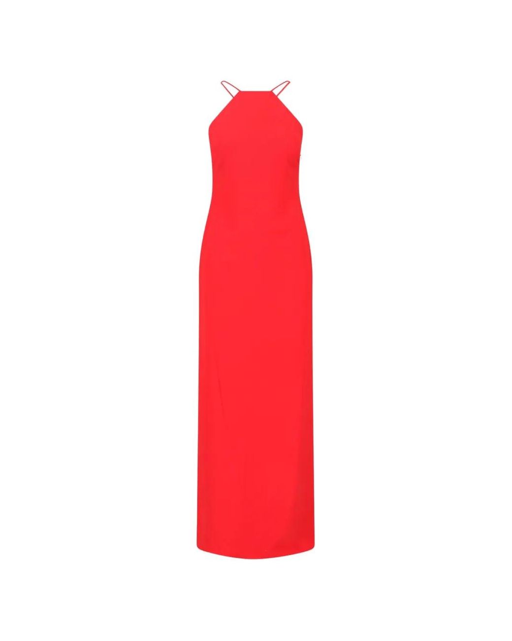 Ralph Lauren Red Halterneck Split Dress