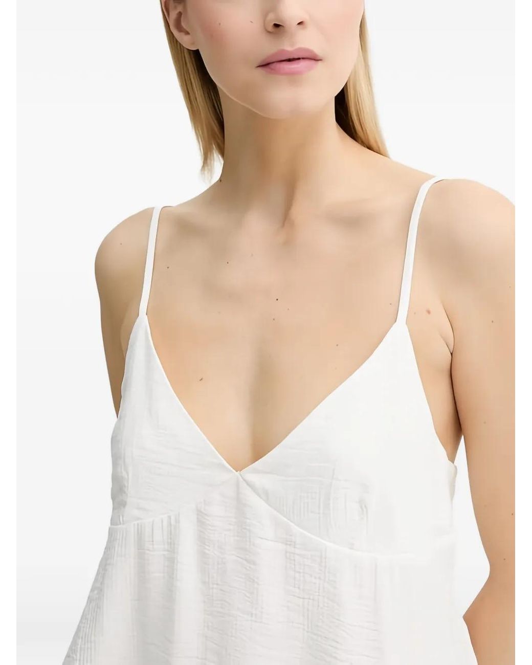 Gestuz White Gzcamila V-Neck Blouse