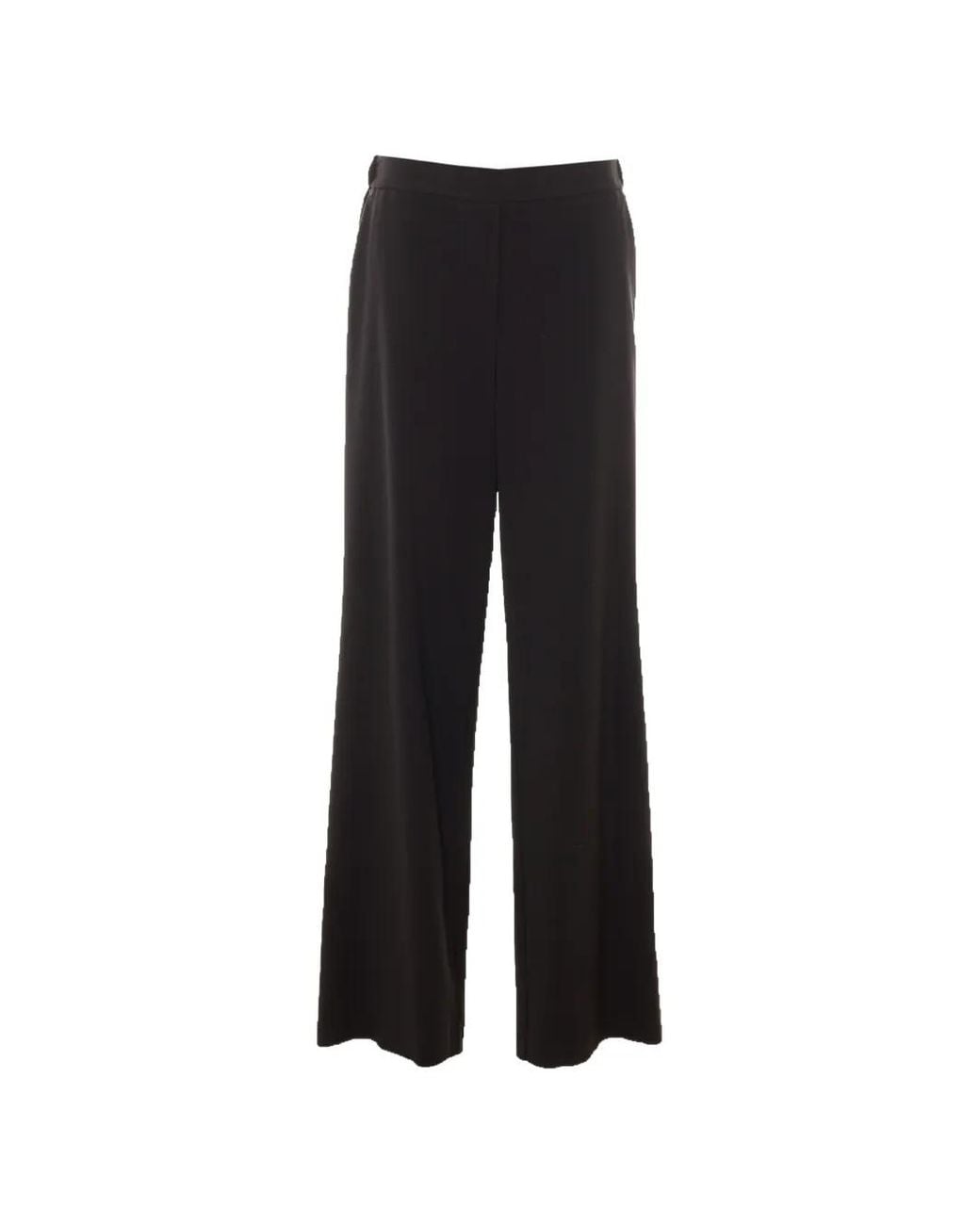 RUE DU BAC Black Elasticated-Waist Wide-Leg Trousers