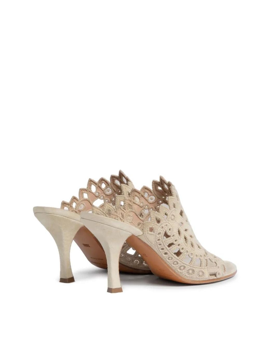 Alberta Ferretti Natural Cut-Out Sandals