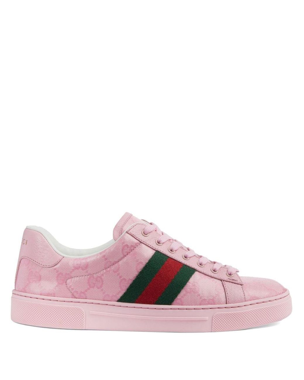 Gucci Ace Web Sneakers in het Roze | Lyst NL