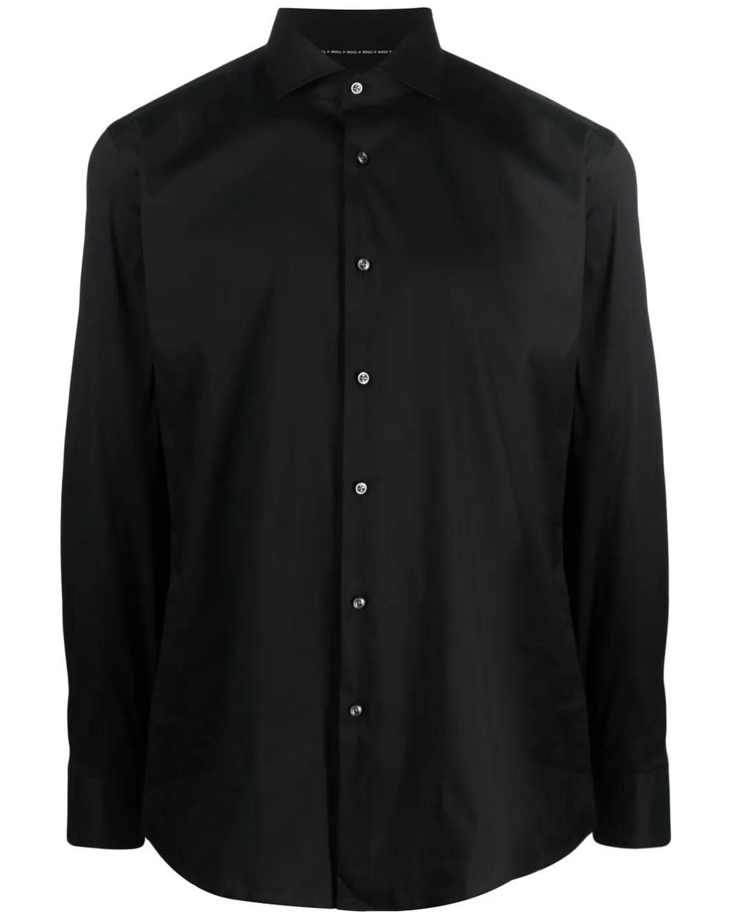 Boss Black Spread-Collar Button -Up Shirt for men