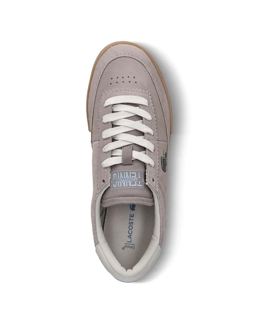 Lacoste White Baskets Aura En Daim