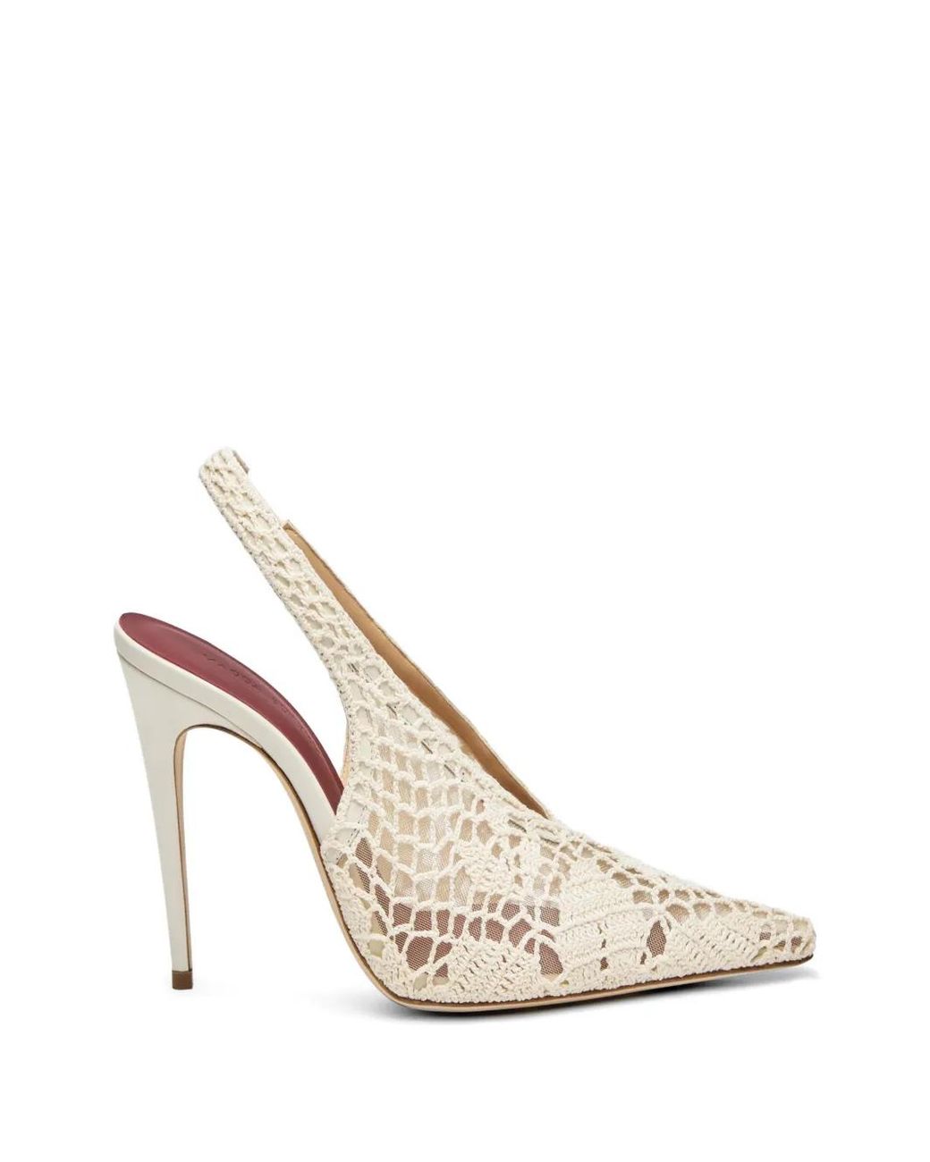 Magda Butrym White Lace Overlay Sandals