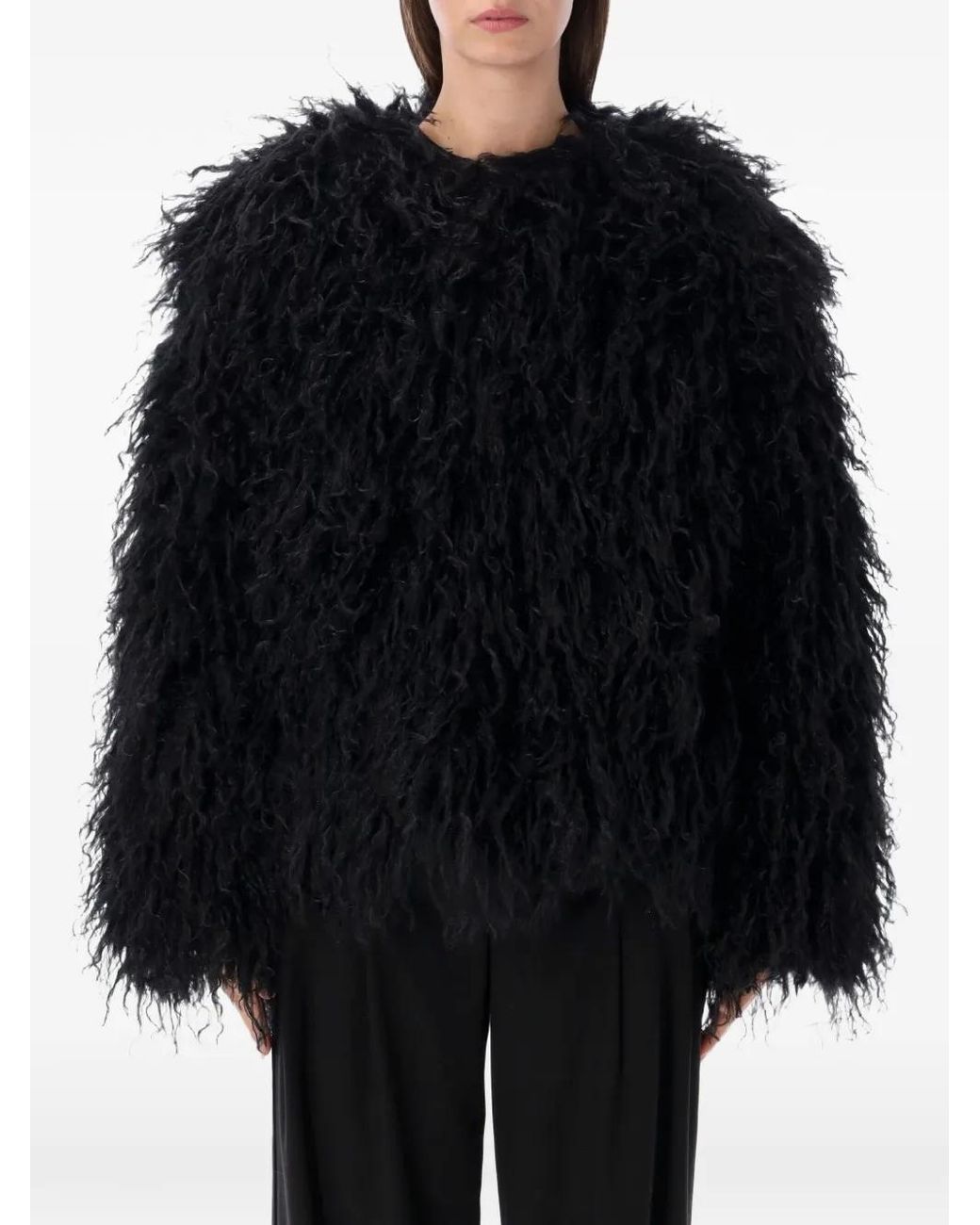 Goldbergh Black Manteau Yua À Texture Ébouriffée