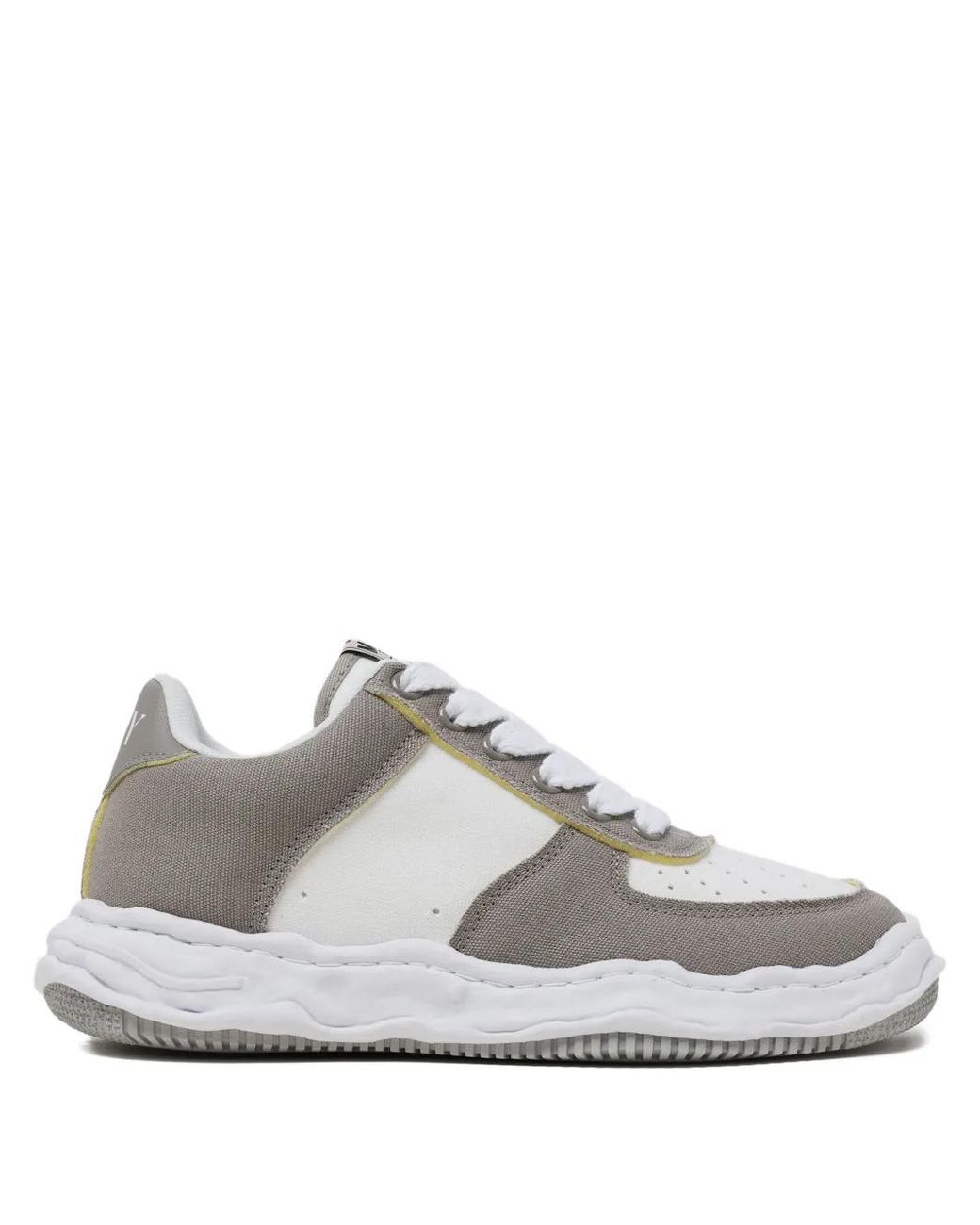 Maison Mihara Yasuhiro White Wayne Panelled Wave-Sole Sneakers for men