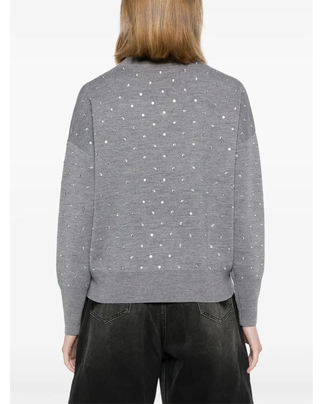 Rabanne Gray Sweater With Decoration