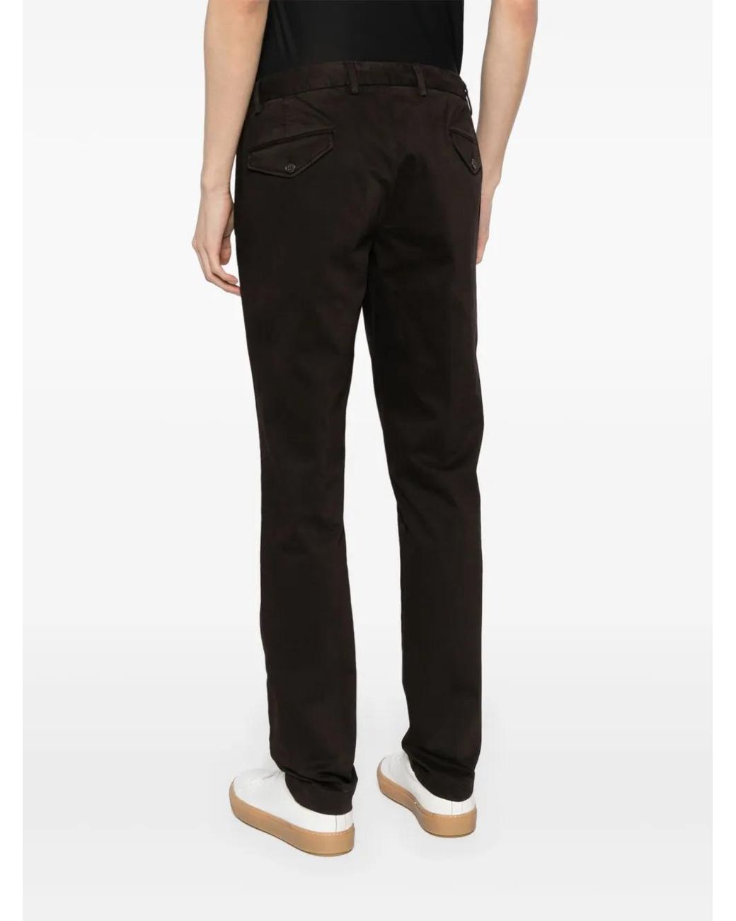 Corneliani Black Drawstring Tapered Trousers for men