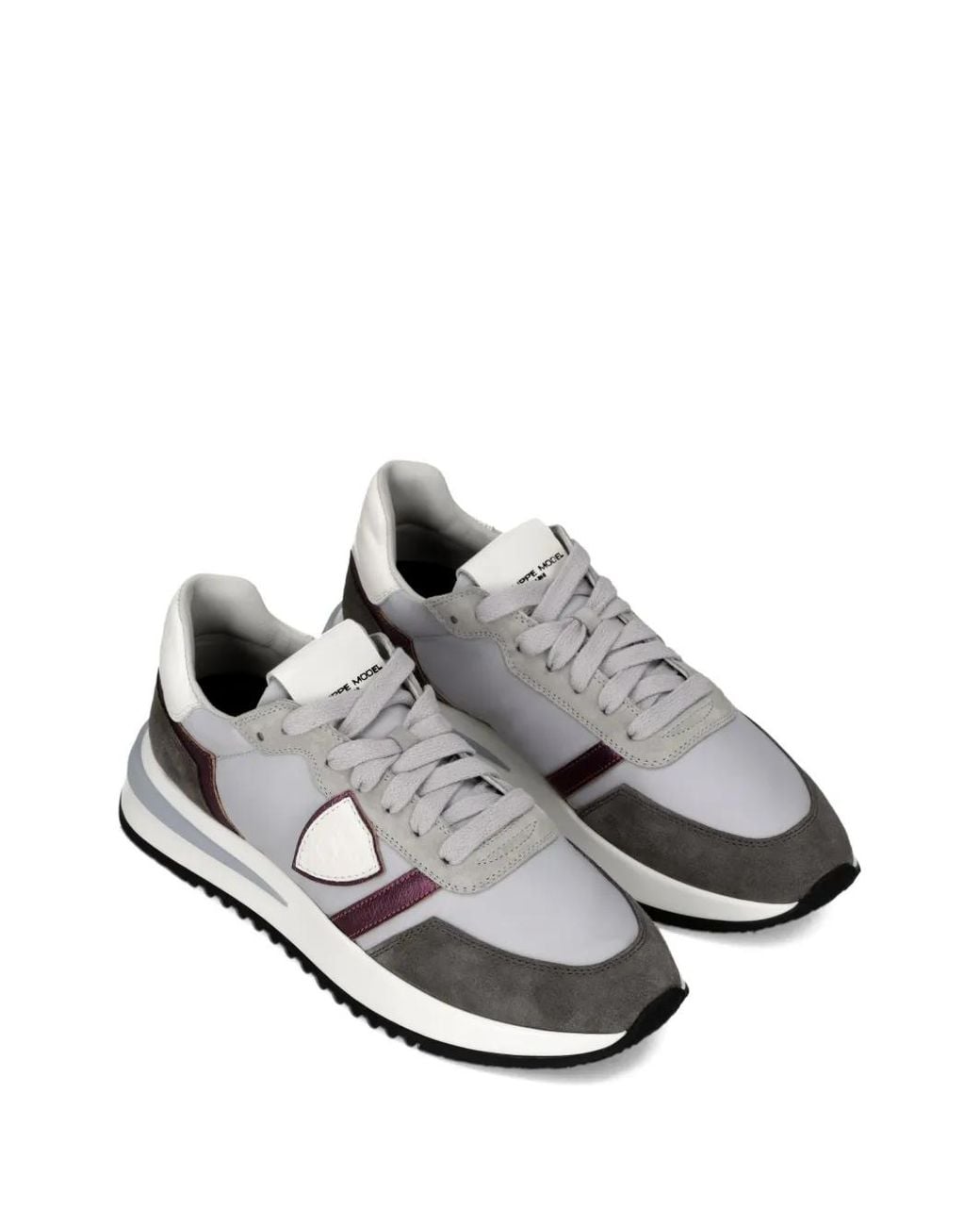 Philippe Model White Colour-Blocked Sneakers