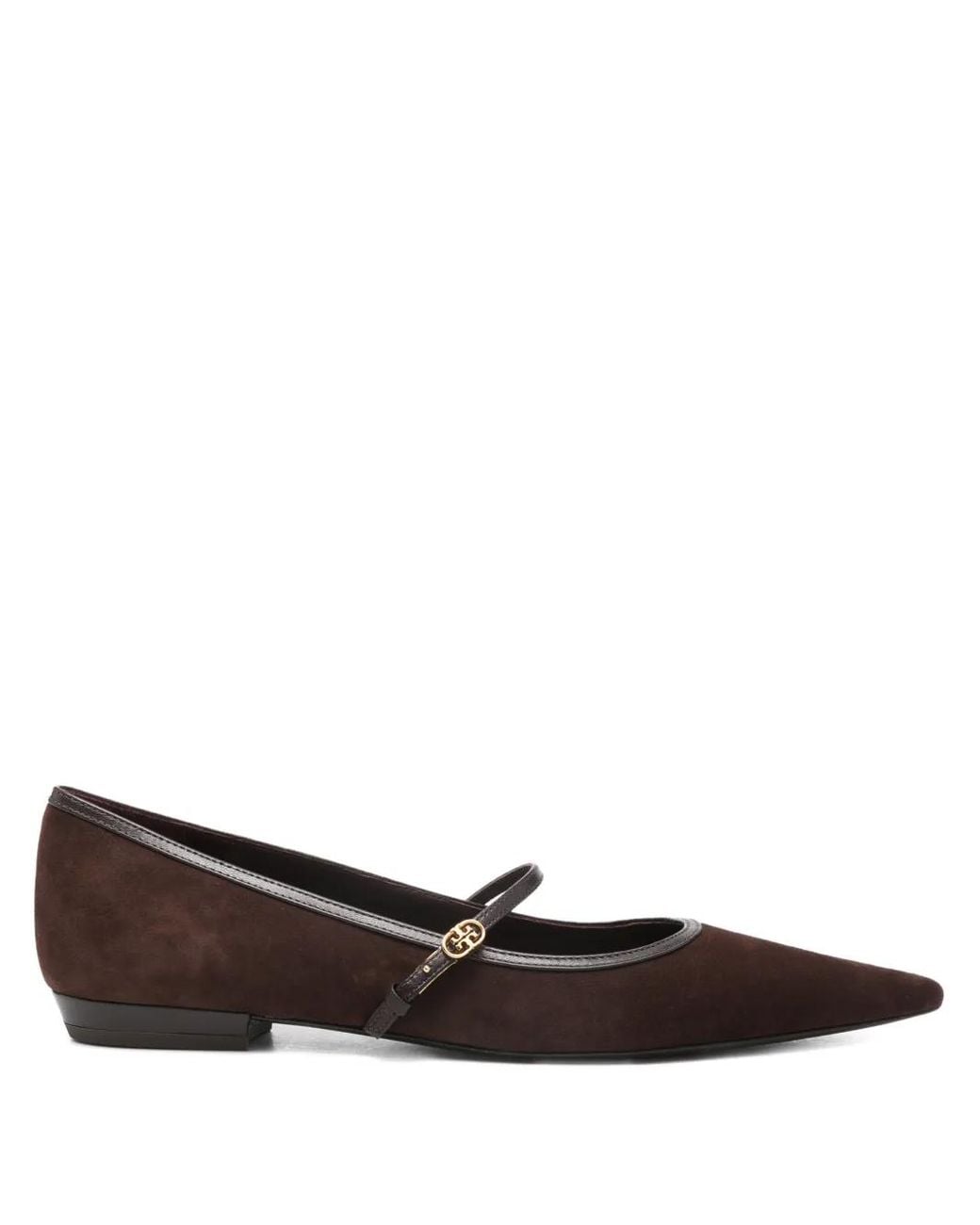 Tory Burch Brown Double T Buckle Mary Janes