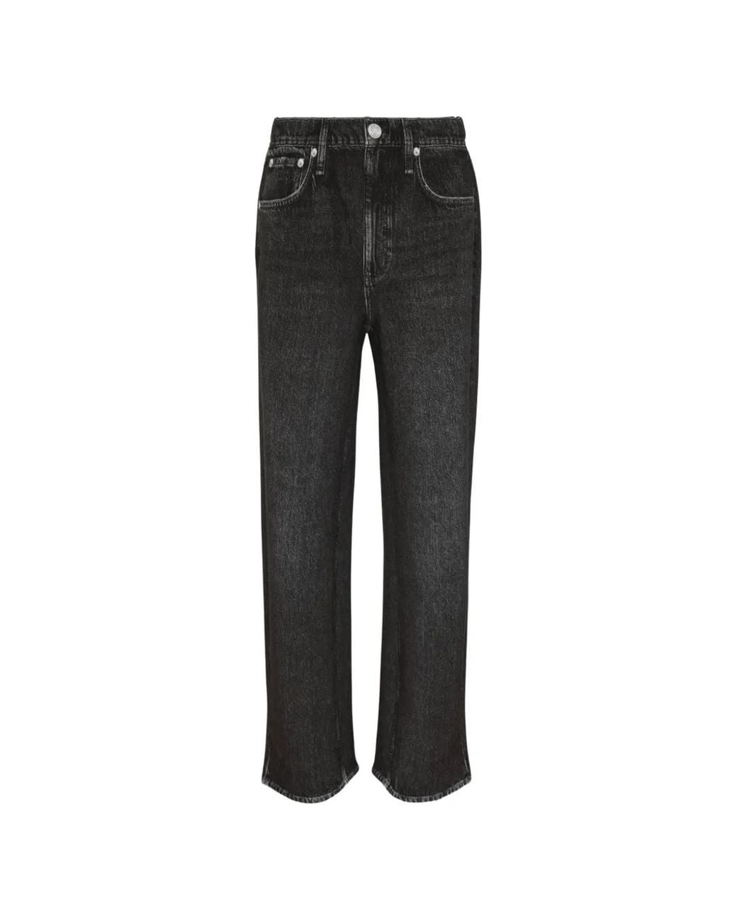 Rag & Bone Black Miramar Wide-Leg Jeans