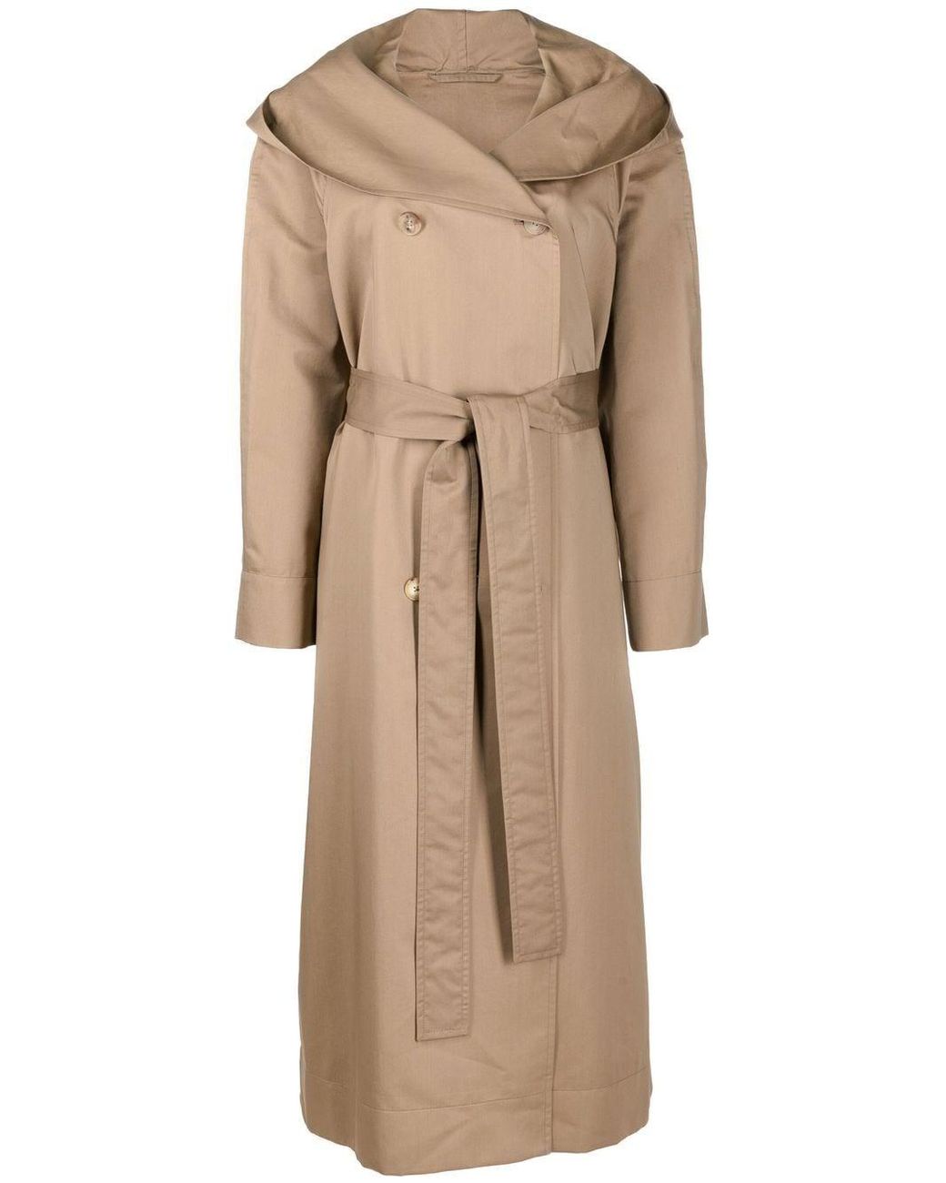 The Row Cotton Hooded Trench Coat in Natural | Lyst