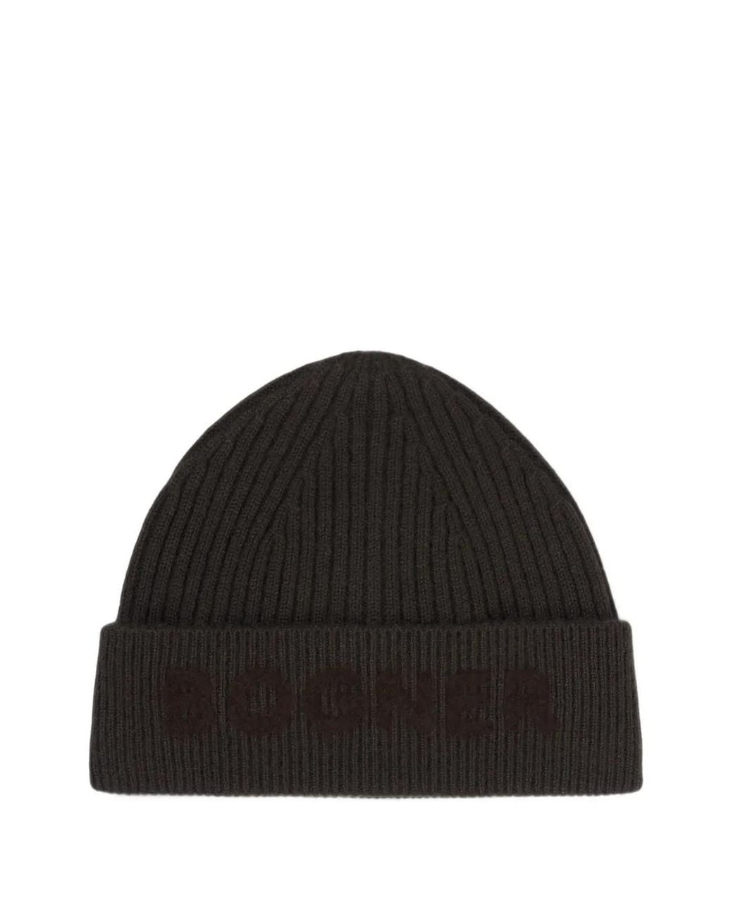 Bogner Black Rio Logo-Lettering Ribbed-Knit Beanie Hat for men