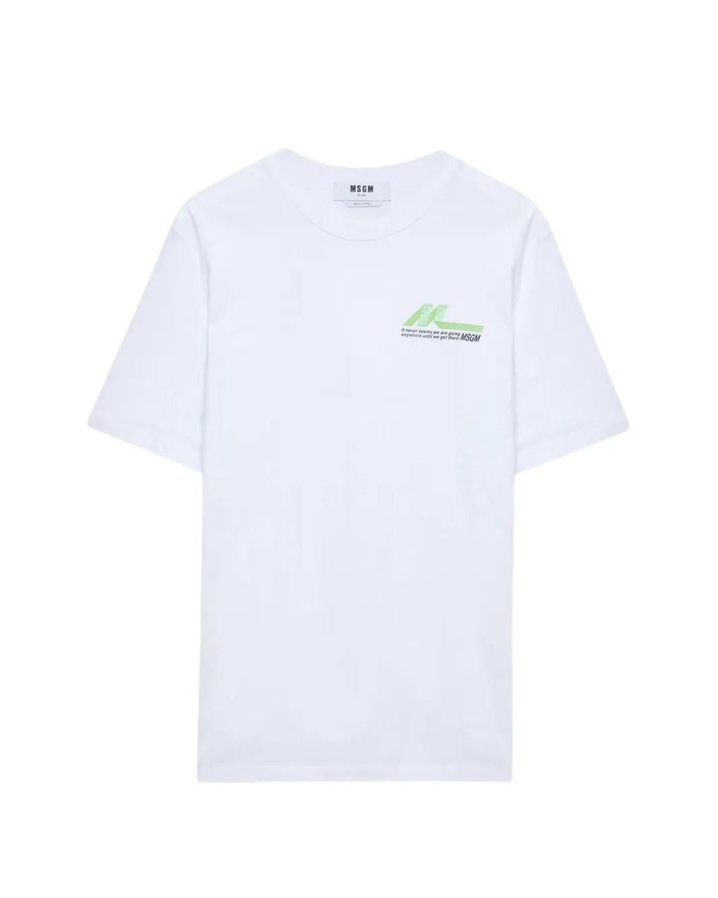 MSGM White T-Shirt À Col Rond for men