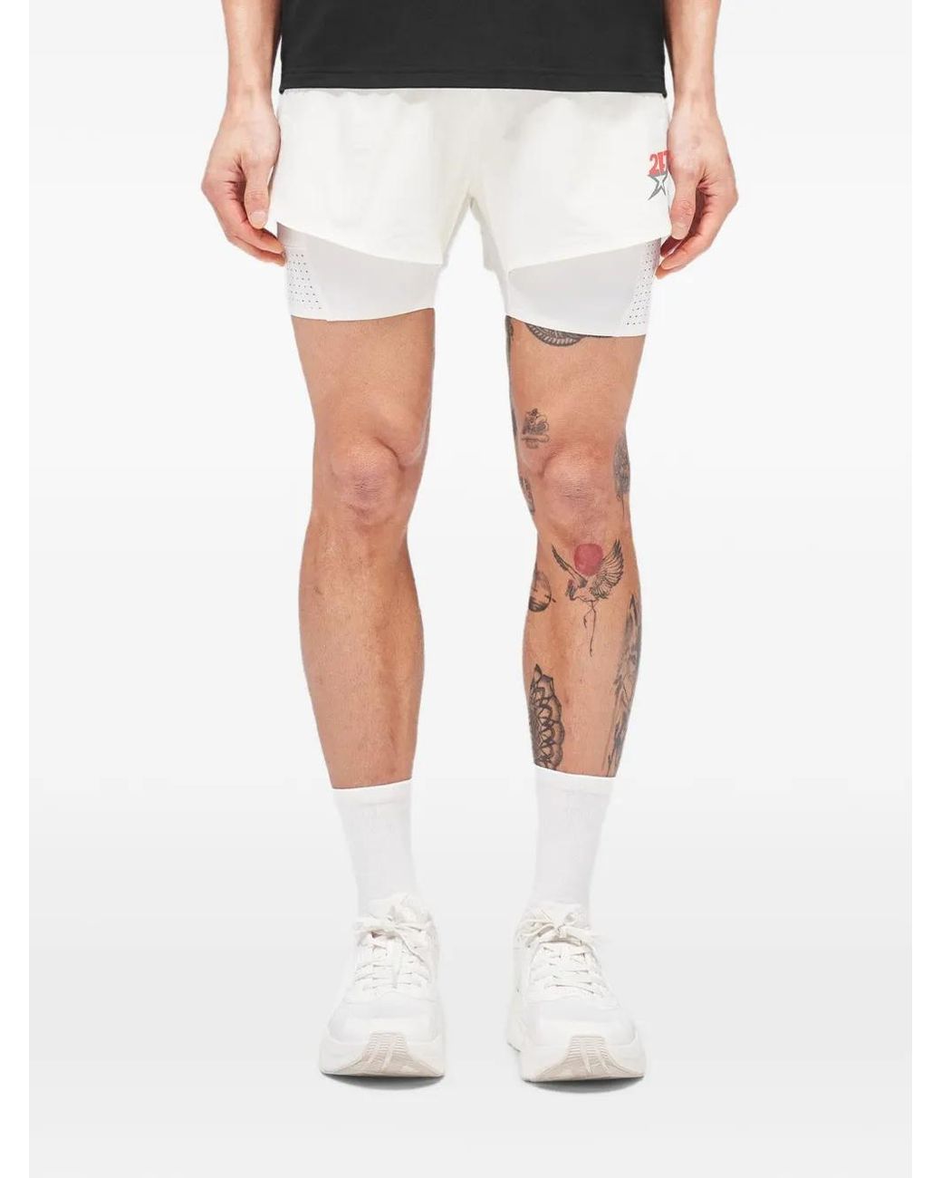 Represent White 247 Hybrid 2-In-1 Shorts for men
