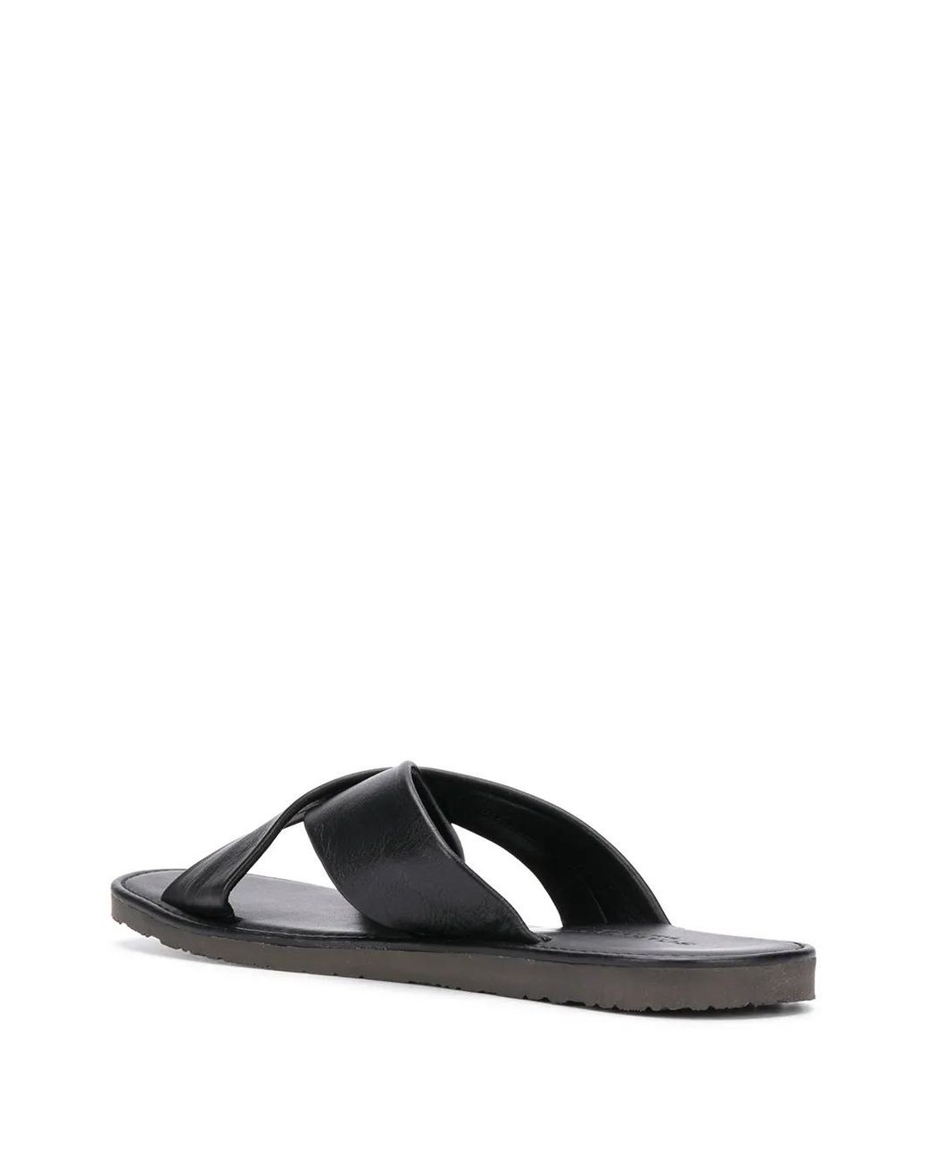 Scarosso Black Adriano Crossover Sandals for men