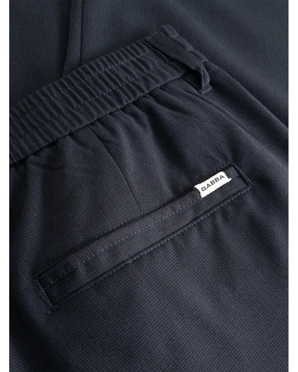 Gabba Black Monza Tasca Elasticated-Waist Trousers for men