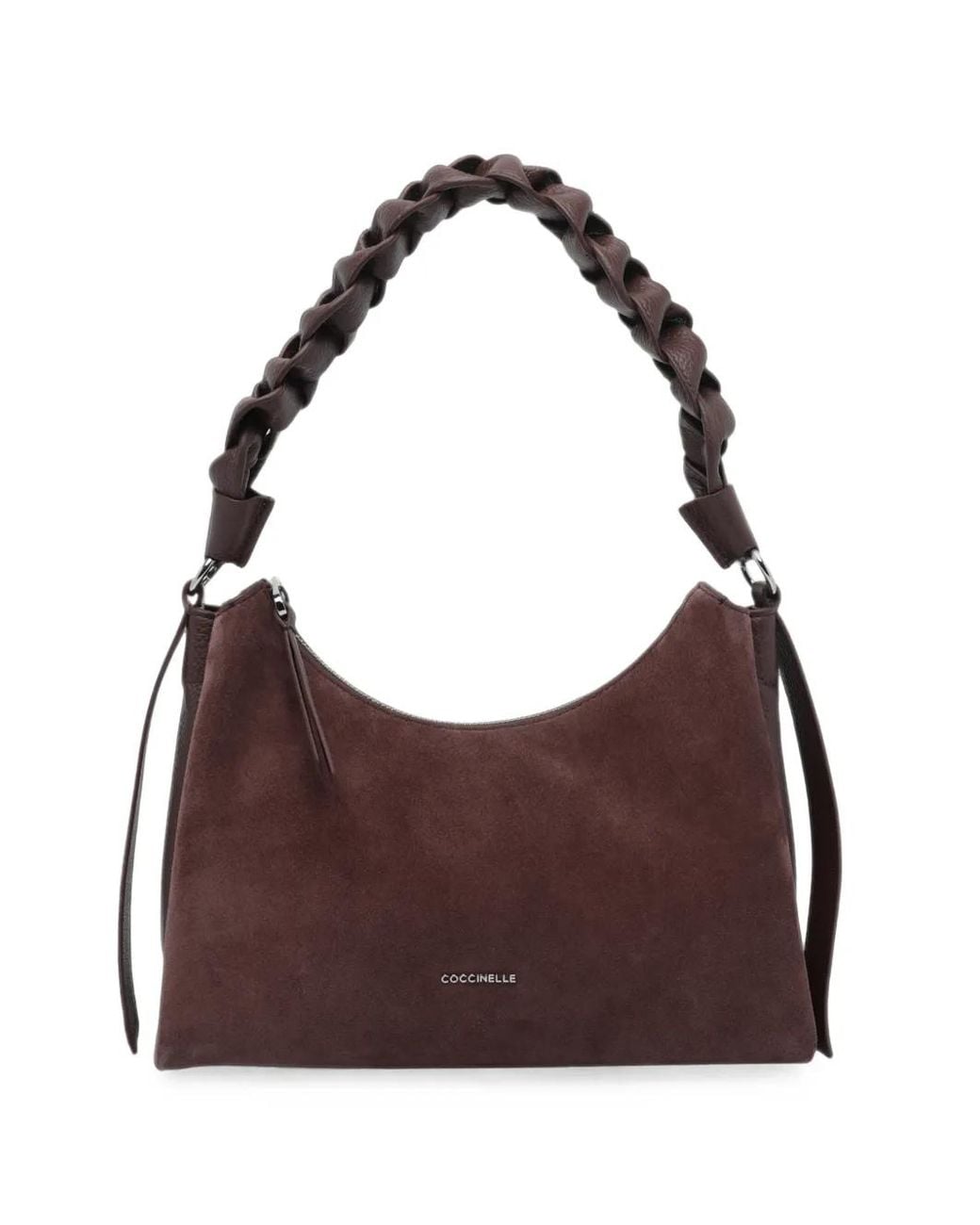 Coccinelle Brown Boheme Suede Shoulder Bag