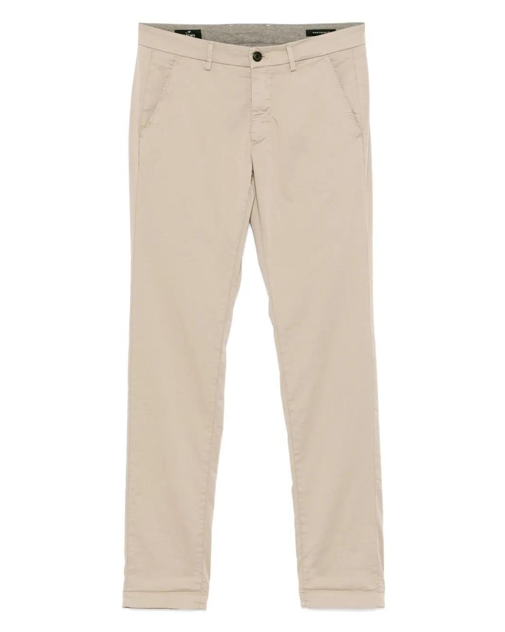 Chino Con Risvolto di Mason's in Natural da Uomo