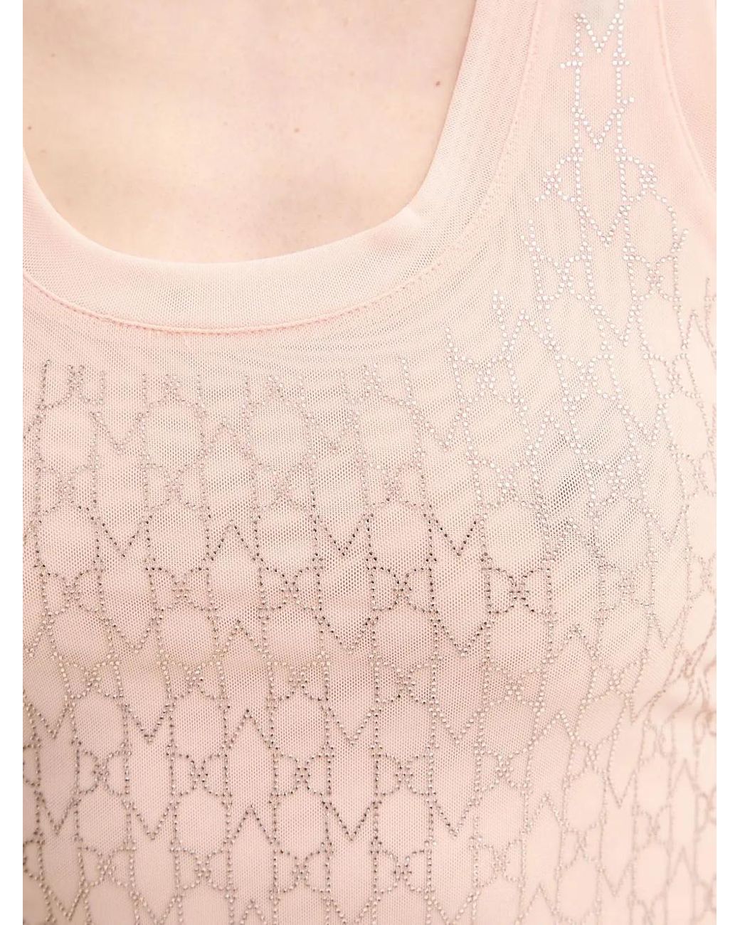 MARCIANO BY GUESS Pink Aria Patterned Sleeveless Top