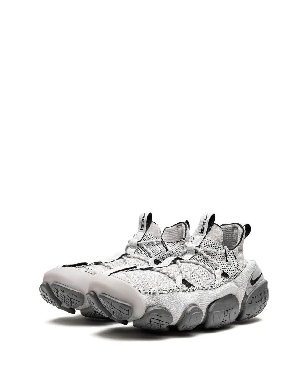 Nike White Ispa Link "Light Iron Ore Smoke" Sneakers